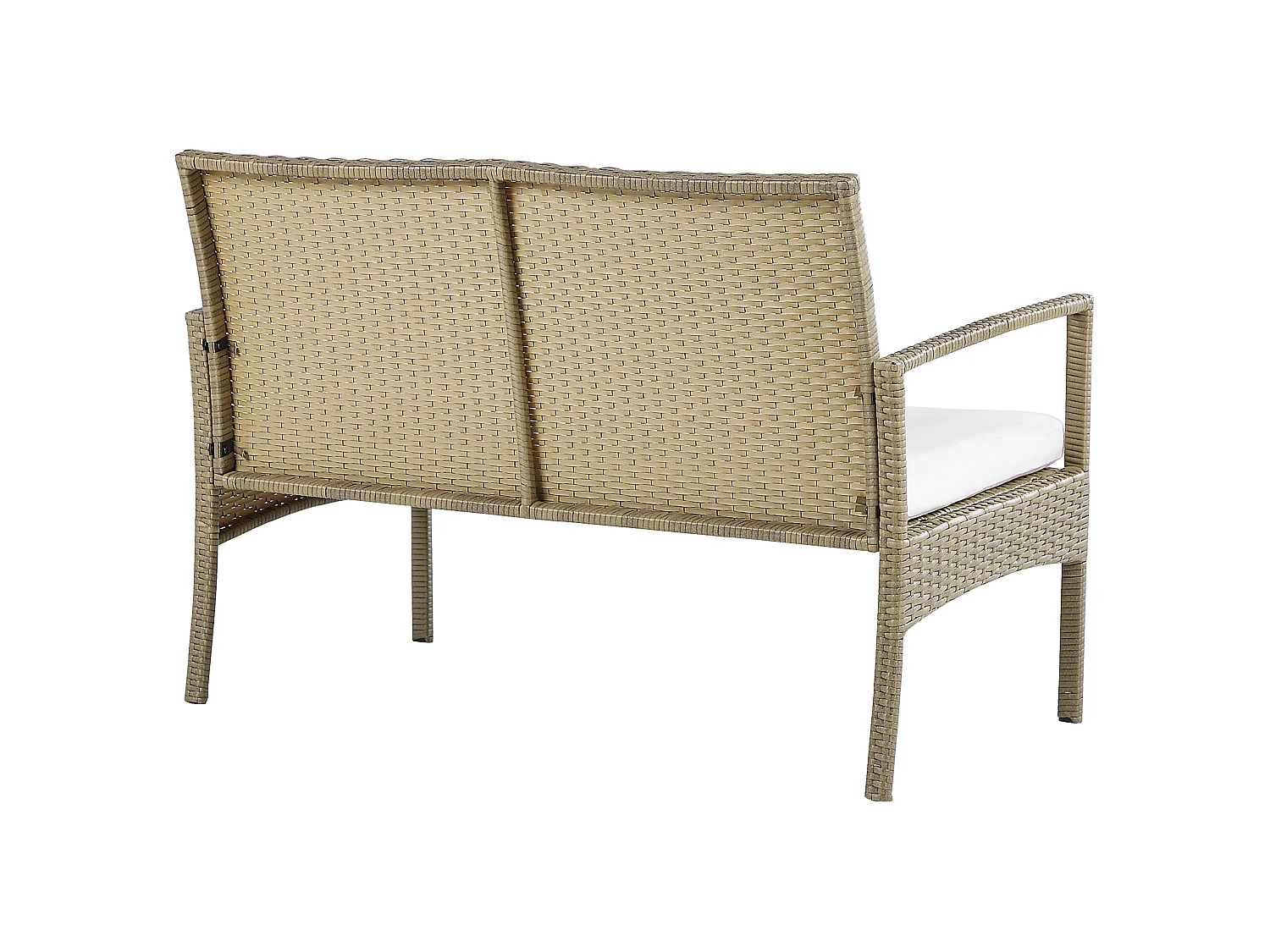 Sofa Set with Table MARSALA PE Rattan Light Brown