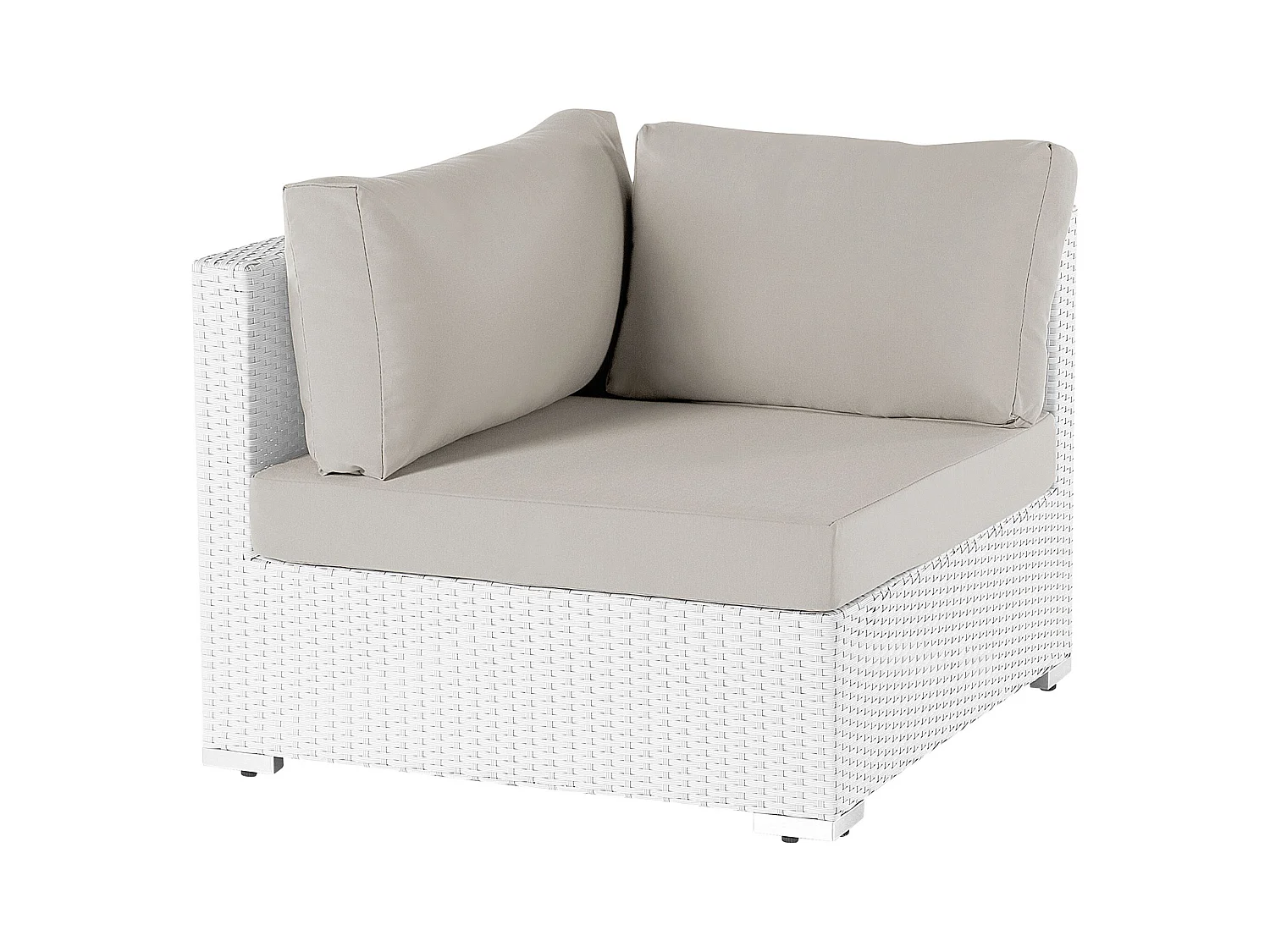 Ensemble de canapés d'angle de jardin 4 places SANO Côté droite Blanc