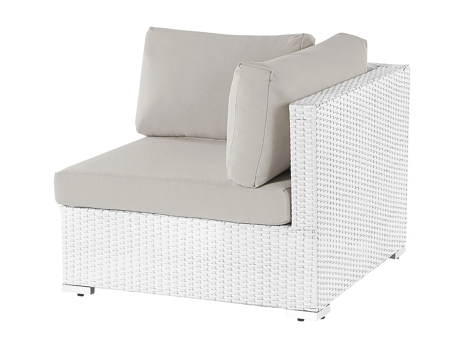 Ensemble de canapés d'angle de jardin 4 places SANO Côté droite Blanc