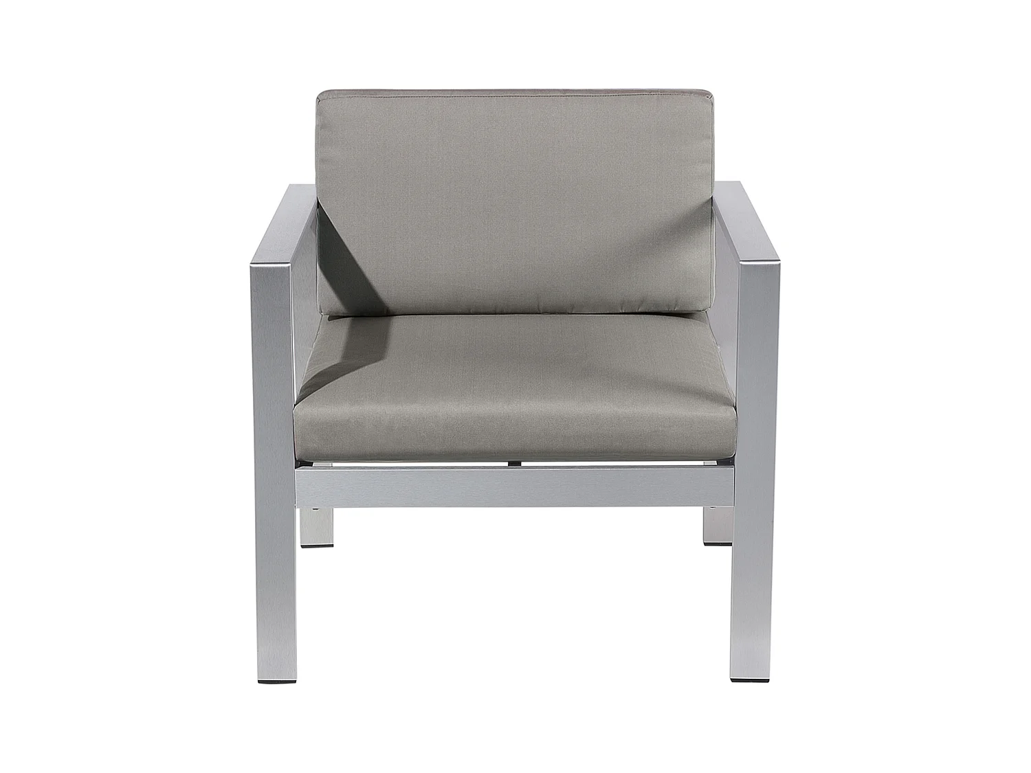 Praktisches Gartenset Sofa 2 Sessel Tisch Aluminium dunkelgrau Salerno