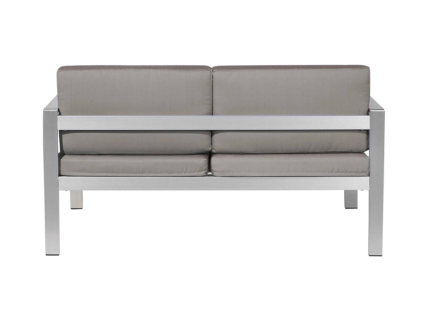 Praktisches Gartenset Sofa 2 Sessel Tisch Aluminium dunkelgrau Salerno