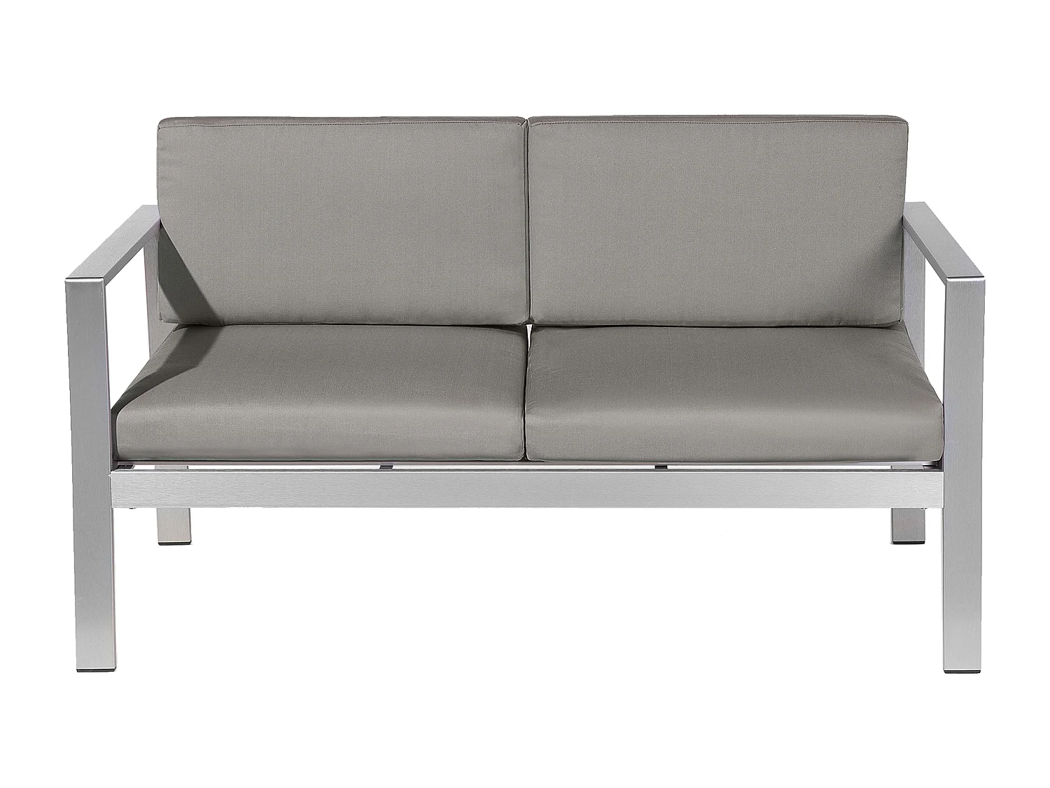 Praktisches Gartenset Sofa 2 Sessel Tisch Aluminium dunkelgrau Salerno