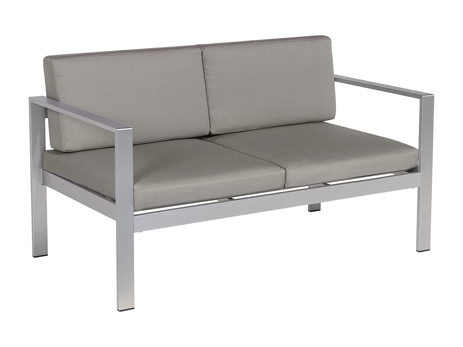 Ensemble de salon de jardin avec table 4 places SALERNO Métal Gris foncé