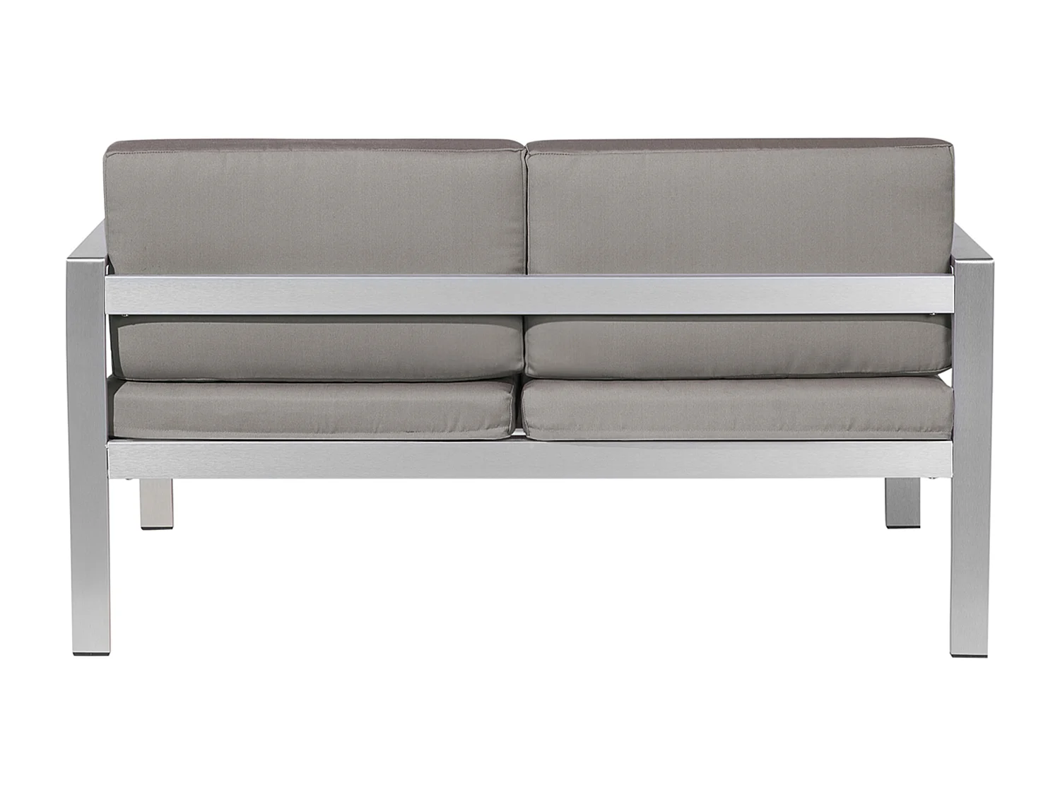 Ensemble de salon de jardin avec table 4 places SALERNO Métal Gris foncé