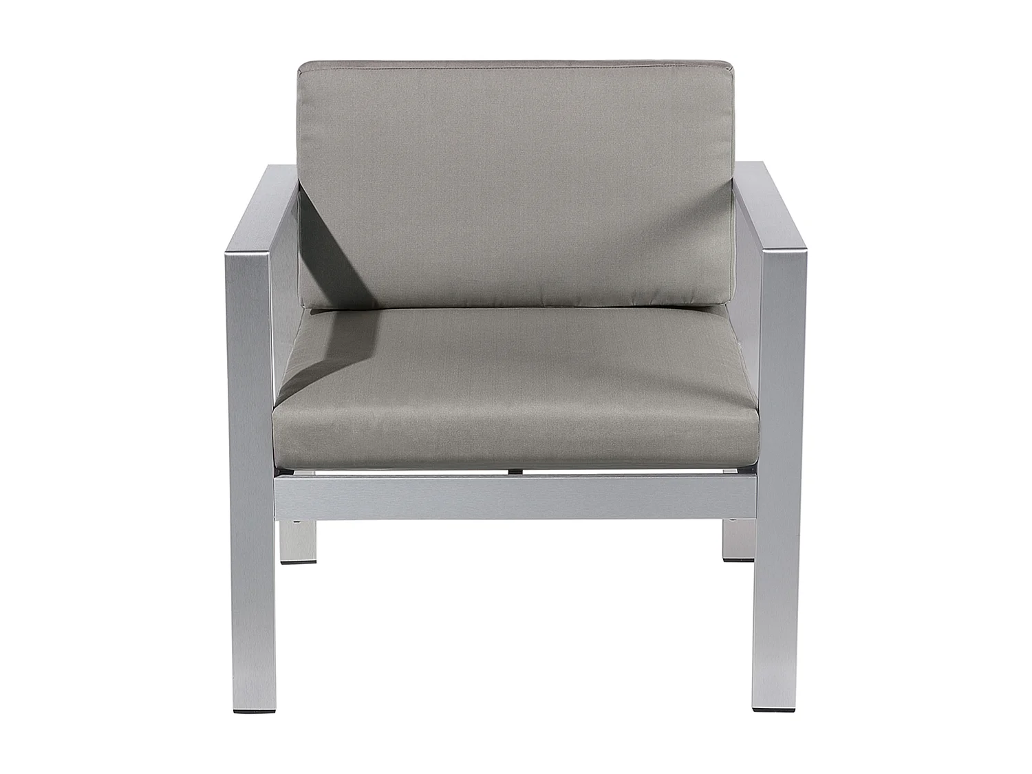 Ensemble de salon de jardin avec table 4 places SALERNO Métal Gris foncé