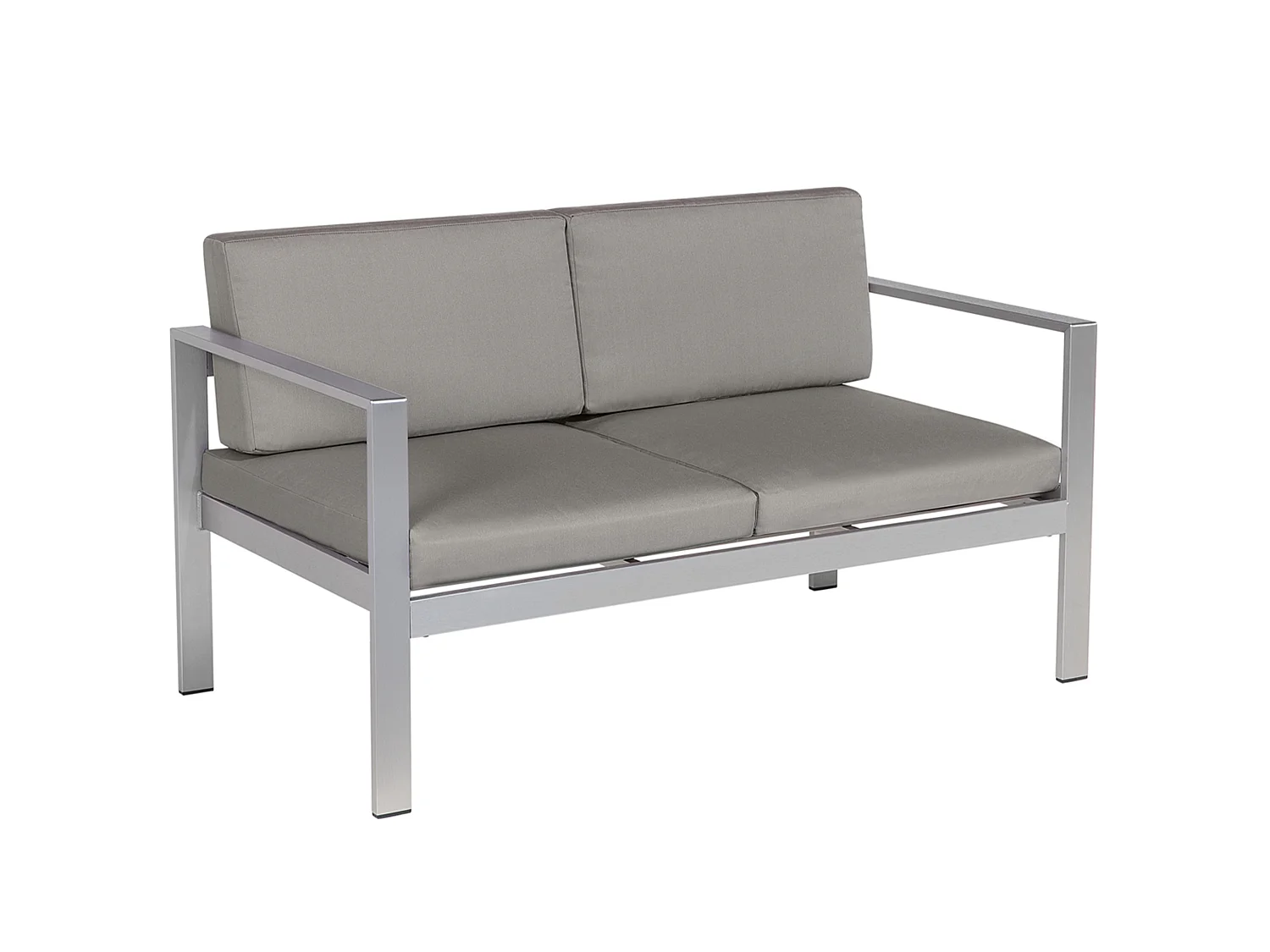 Lounge Set mit Tisch 4-Sitzer SALERNO Metall Dunkelgrau