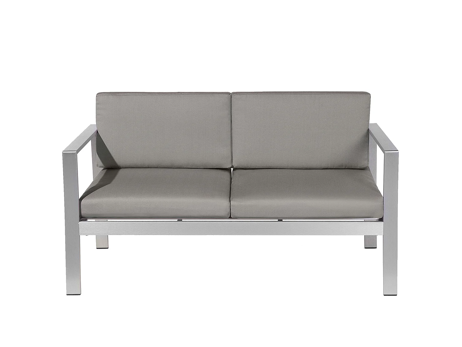 Lounge Set mit Tisch 4-Sitzer SALERNO Metall Dunkelgrau
