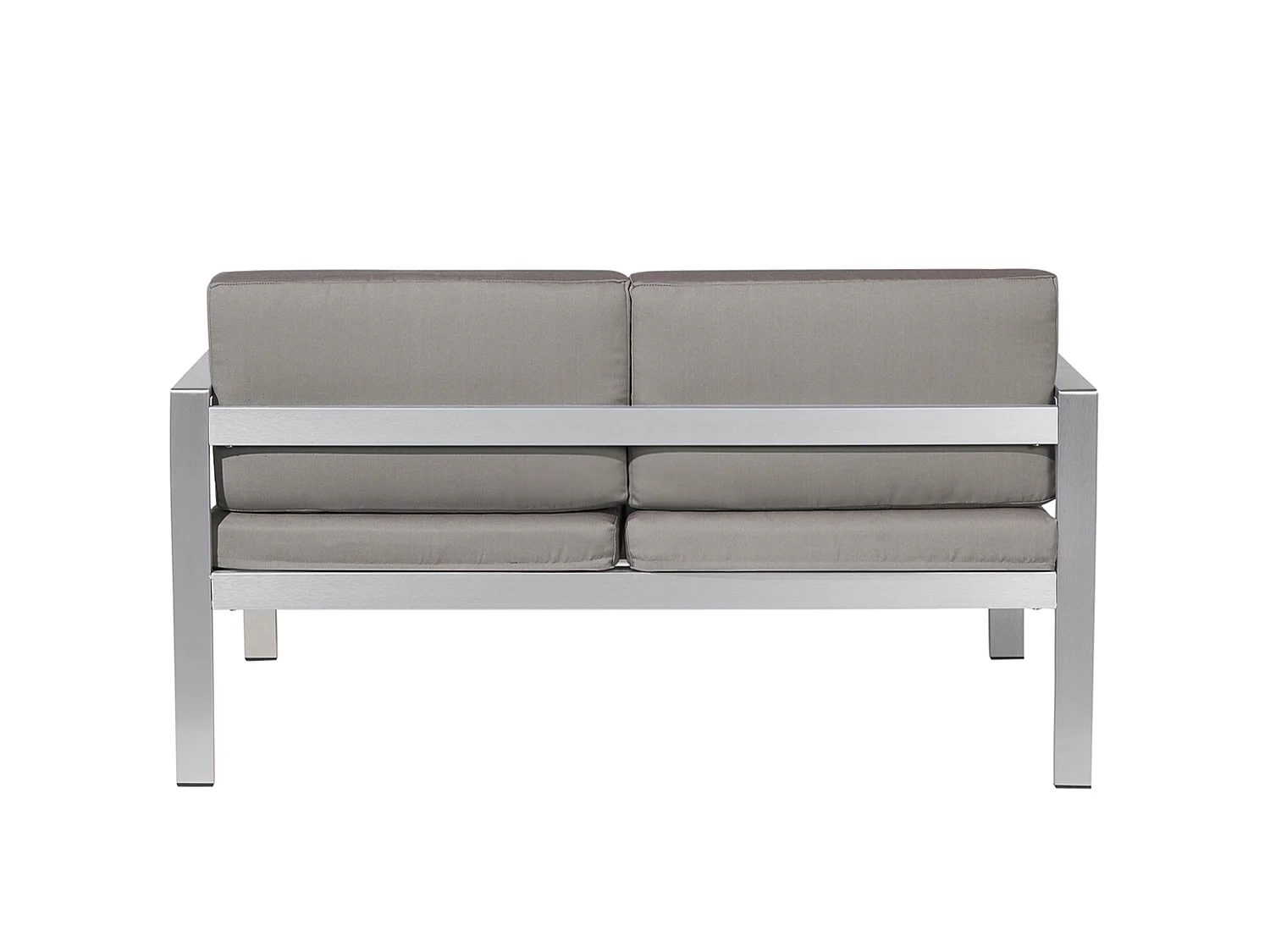 Lounge Set mit Tisch 4-Sitzer SALERNO Metall Dunkelgrau