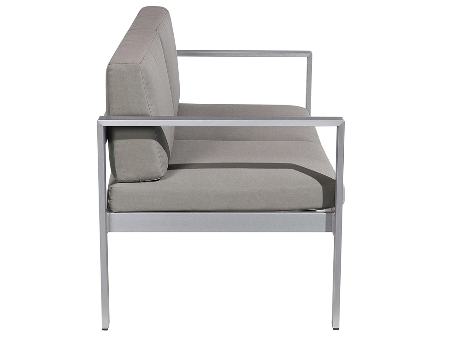 Lounge Set mit Tisch 4-Sitzer SALERNO Metall Dunkelgrau
