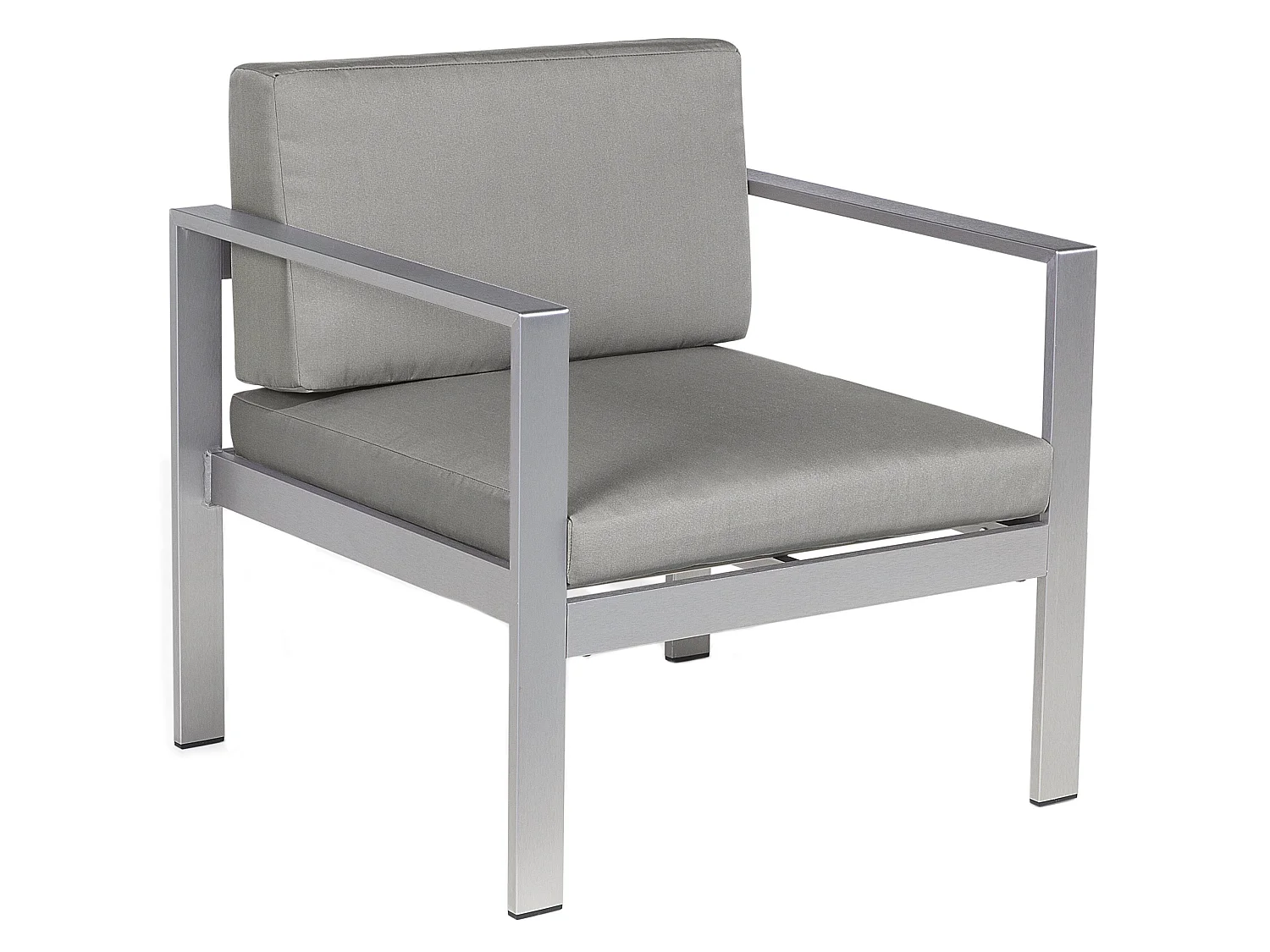 Lounge Set mit Tisch 4-Sitzer SALERNO Metall Dunkelgrau