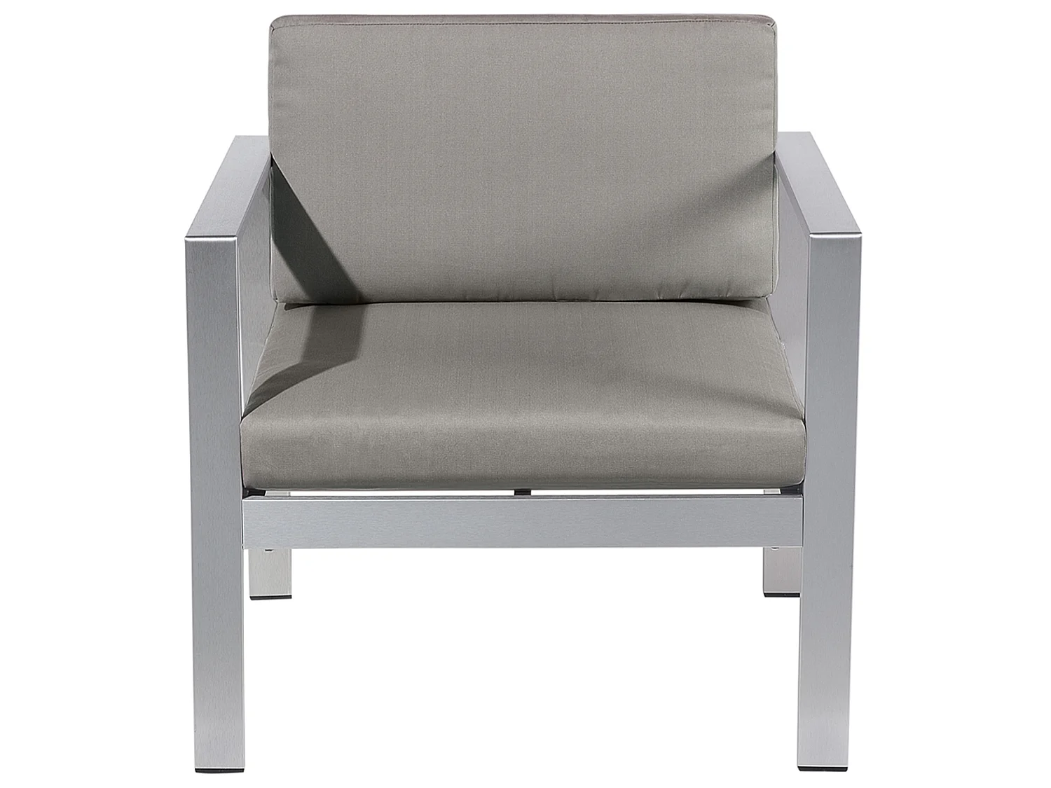 Lounge Set mit Tisch 4-Sitzer SALERNO Metall Dunkelgrau