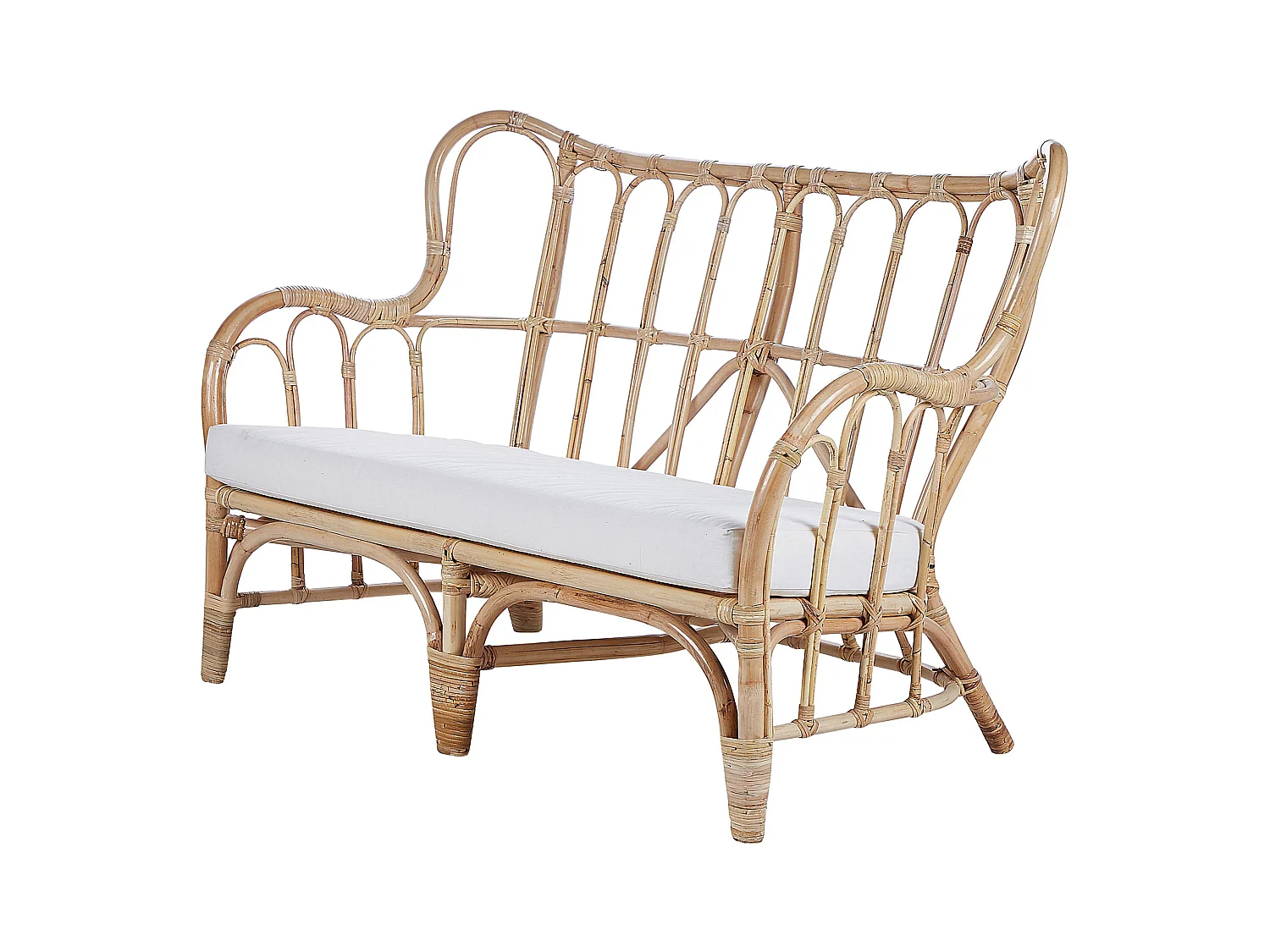 Zestaw ogrodowy ze stolikiem dla 4 osób BRINDISI Rattan Naturalny