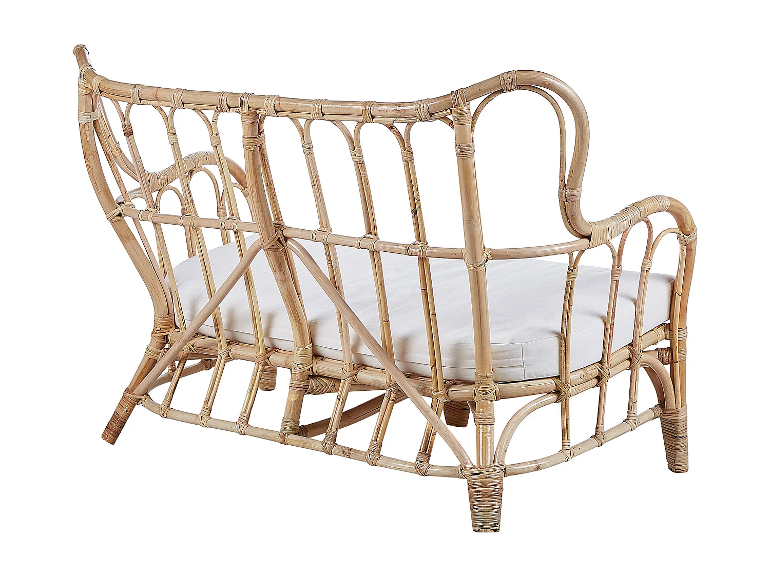 Ensemble de salon de jardin avec table 4 places BRINDISI Rotin Naturel