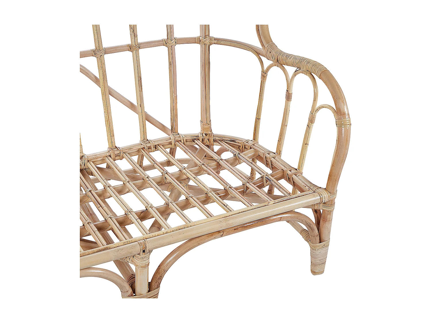 Ensemble de salon de jardin avec table 4 places BRINDISI Rotin Naturel