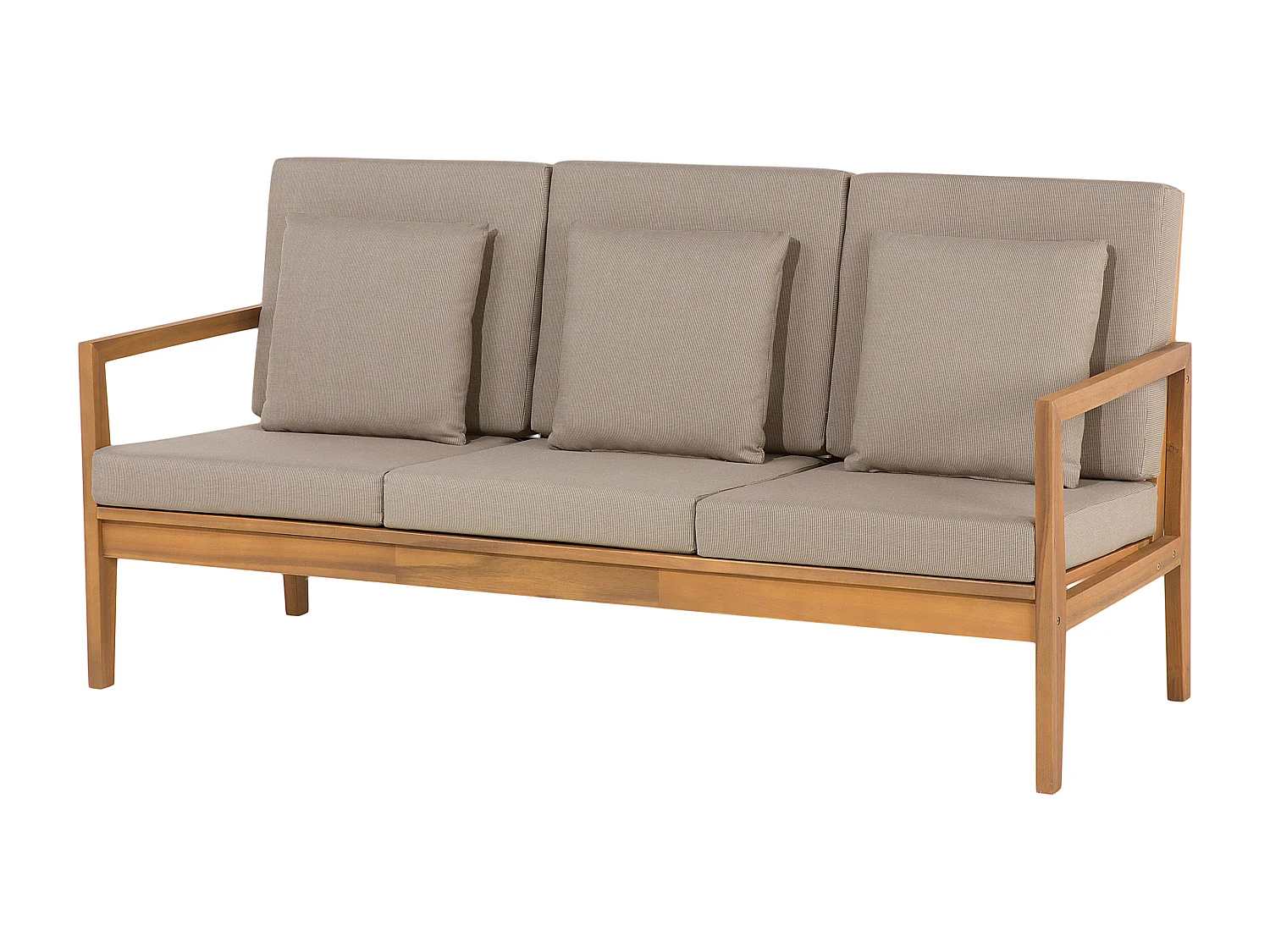 Ensemble de salon de jardin avec table 7 places PATAJA Acacia Marron clair