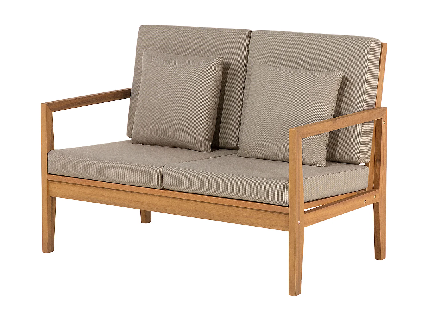 Ensemble de salon de jardin avec table 7 places PATAJA Acacia Marron clair