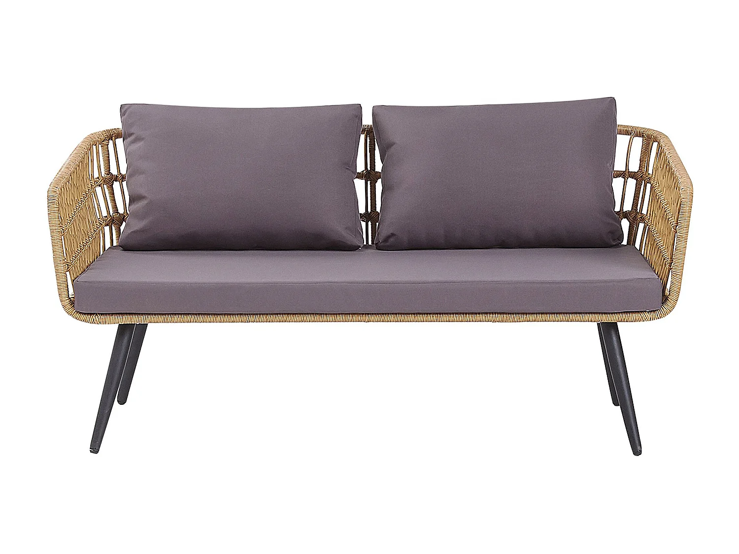 Ensemble de salon de jardin avec table 4 places FOBELLO Beige