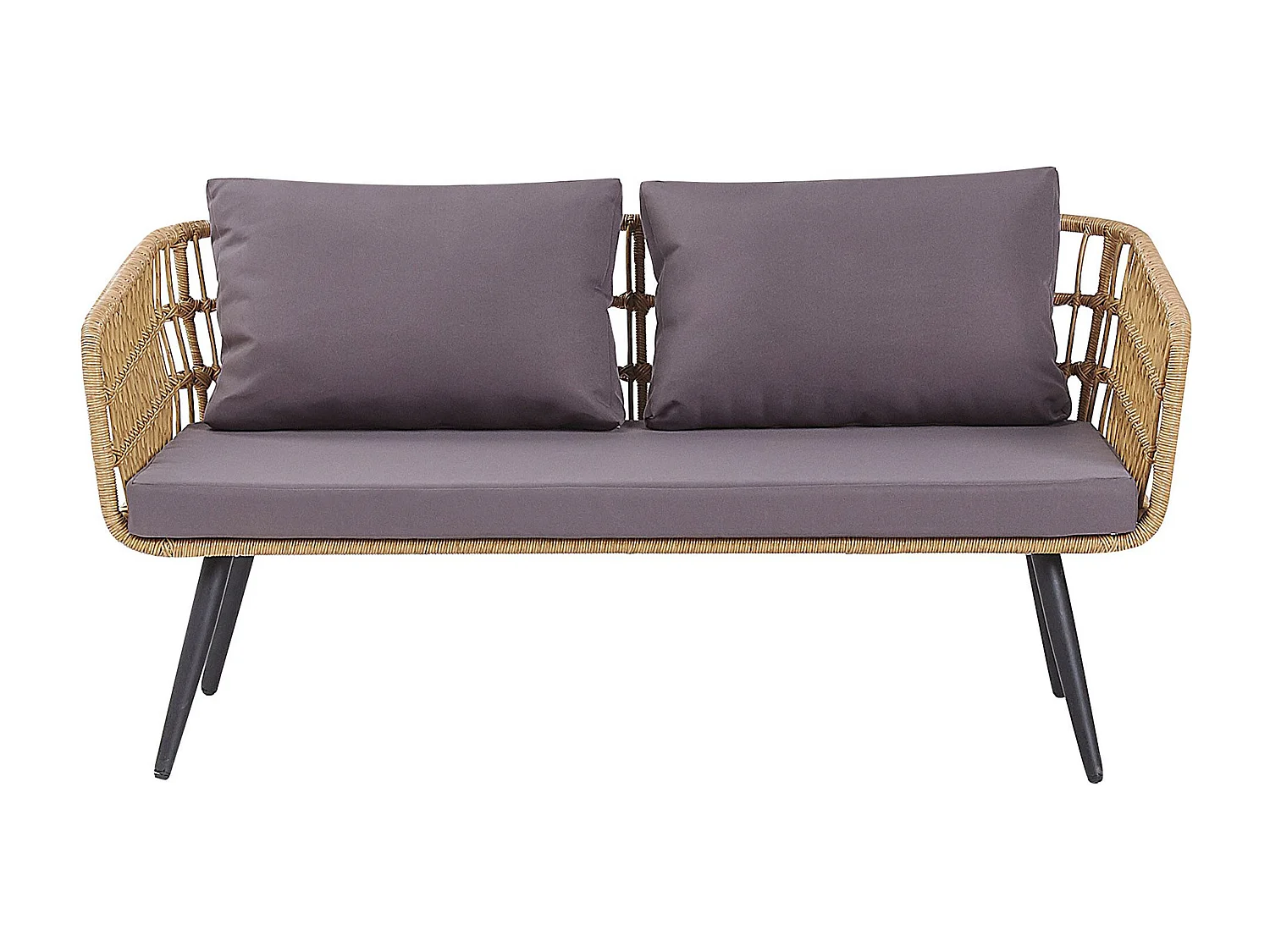 Ensemble de salon de jardin avec table 4 places FOBELLO Beige