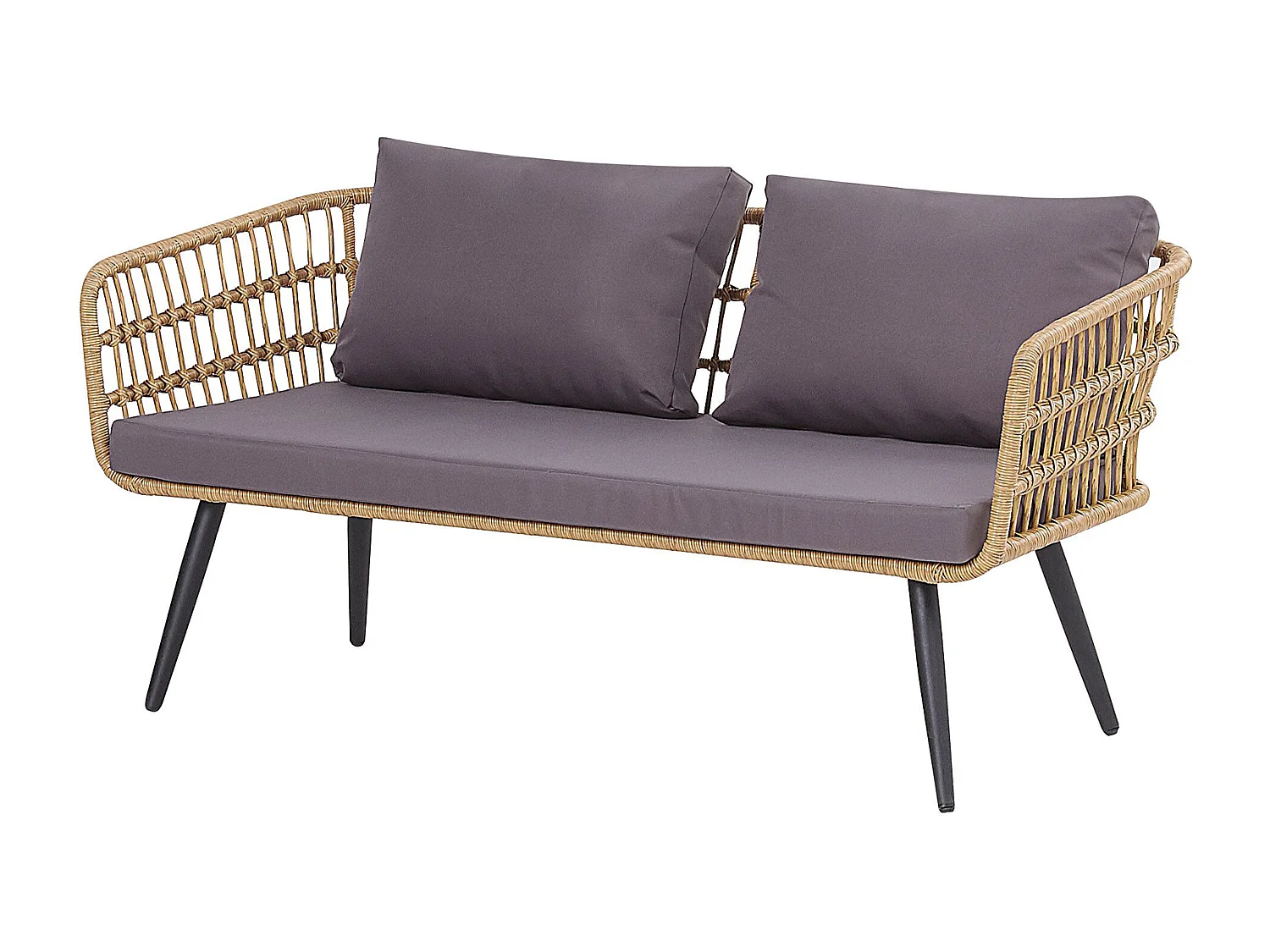 Ensemble de salon de jardin avec table 4 places FOBELLO Beige