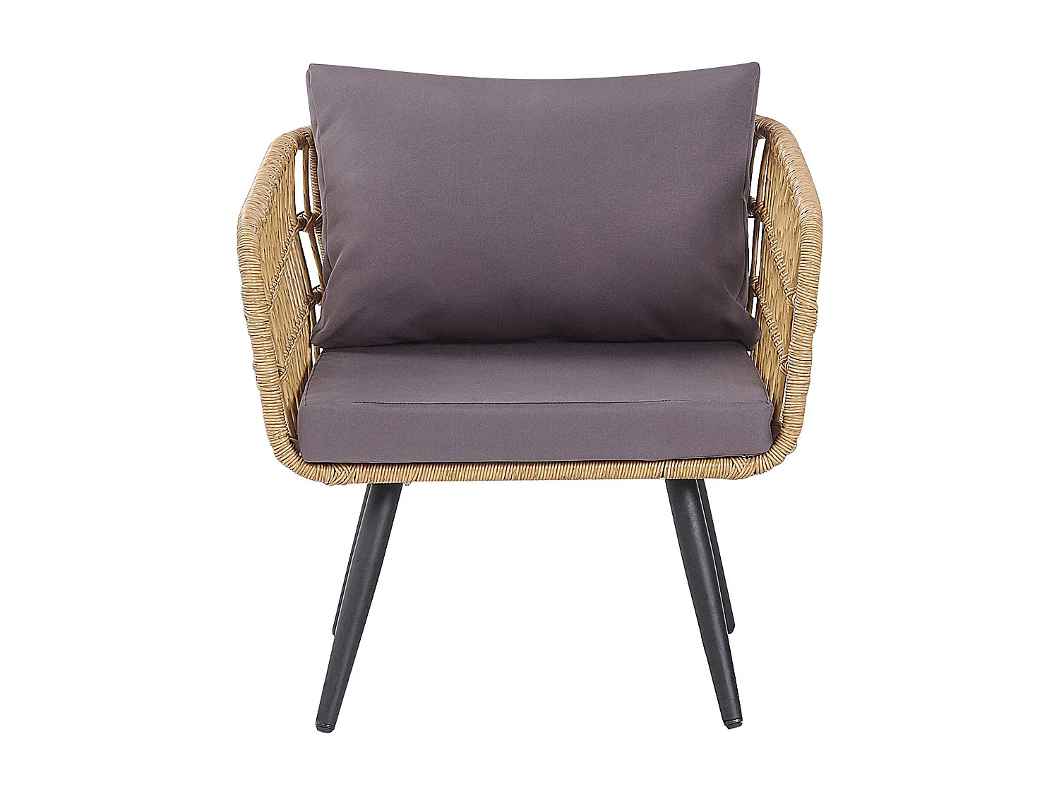 Ensemble de salon de jardin avec table 4 places FOBELLO Beige