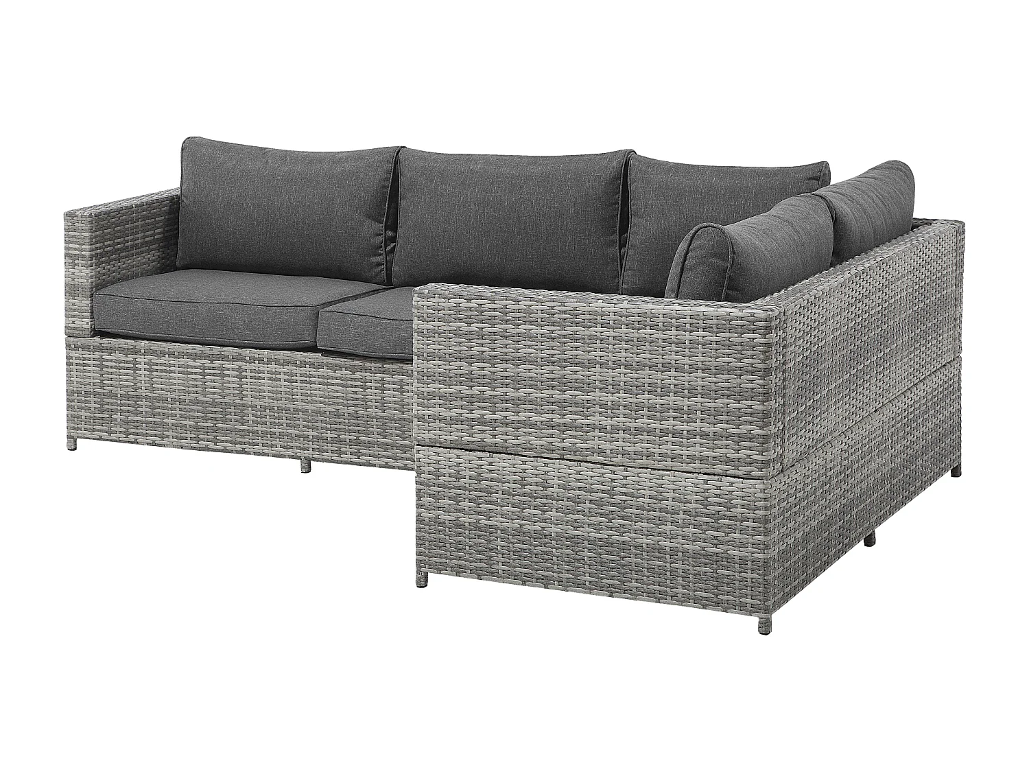 Set di divani angolari da giardino 4 posti AVOLA Lato Sinistro Grigio