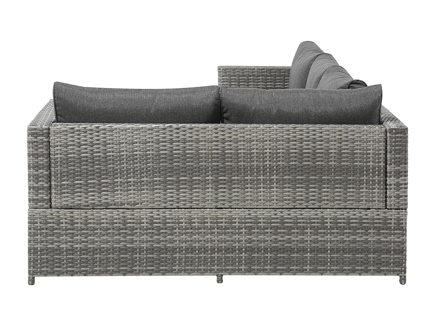 Set di divani angolari da giardino 4 posti AVOLA Lato Sinistro Grigio