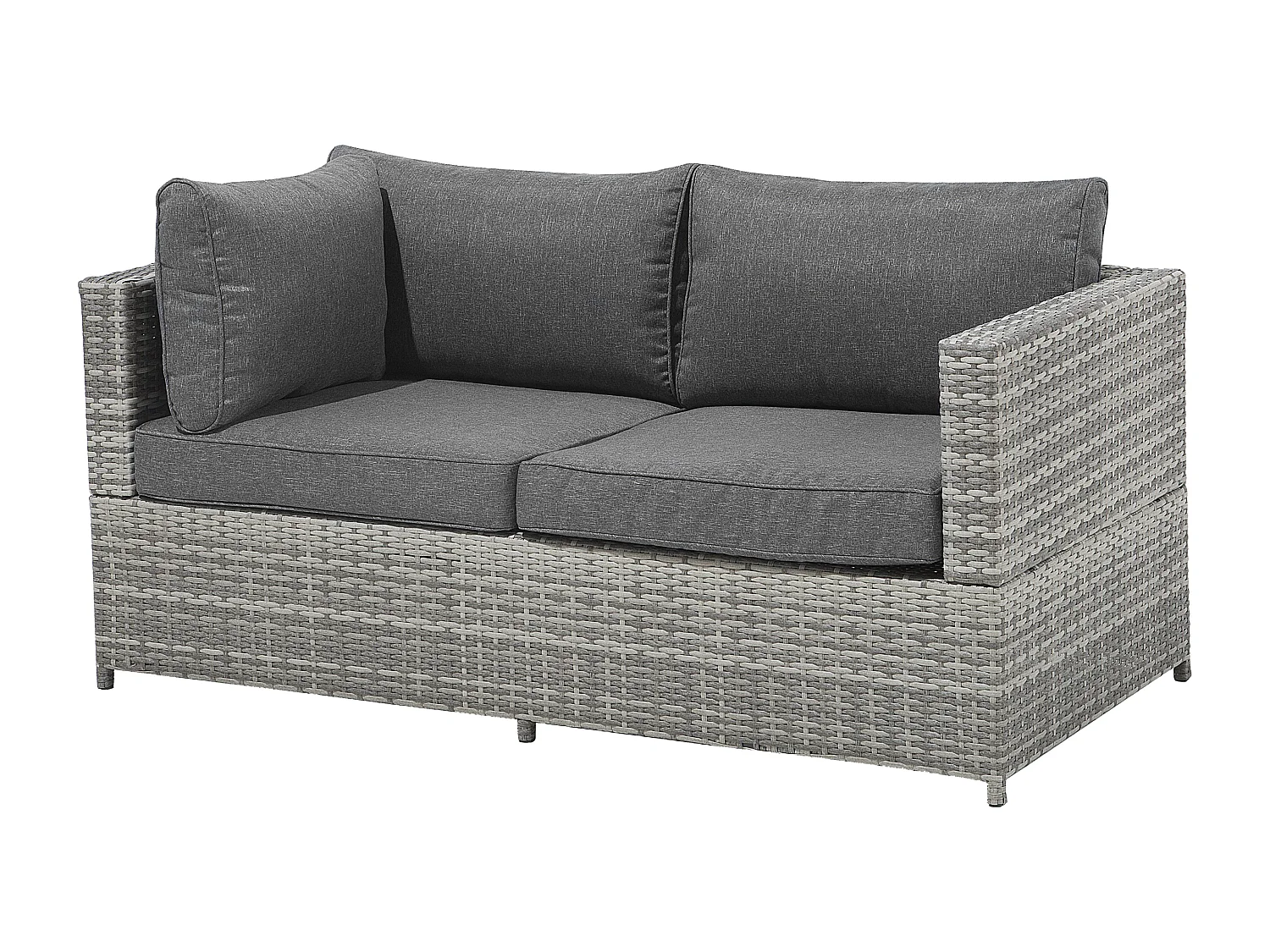 Set di divani angolari da giardino 4 posti AVOLA Lato Sinistro Grigio