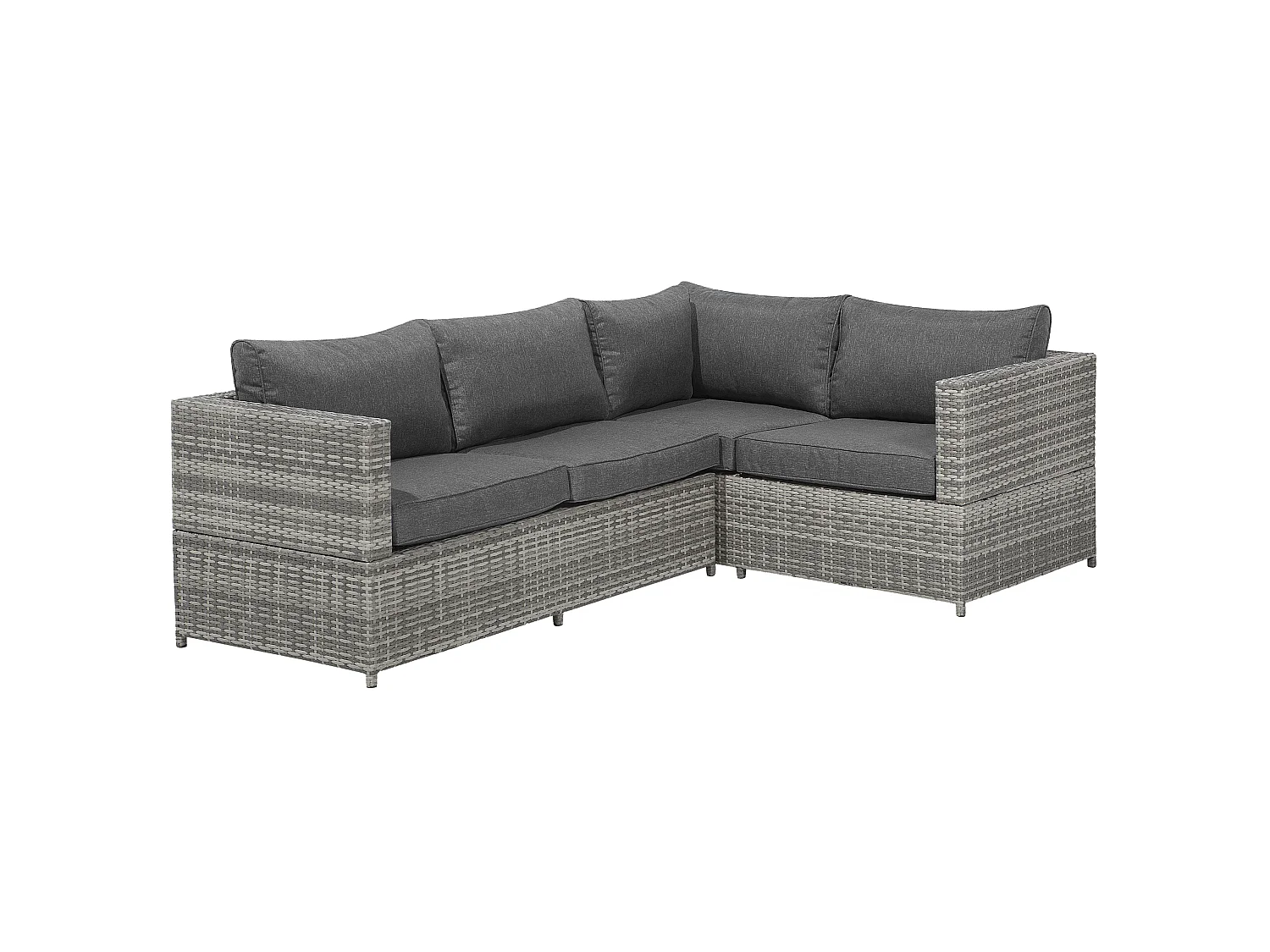 Set di divani angolari da giardino 4 posti AVOLA Lato Sinistro Grigio