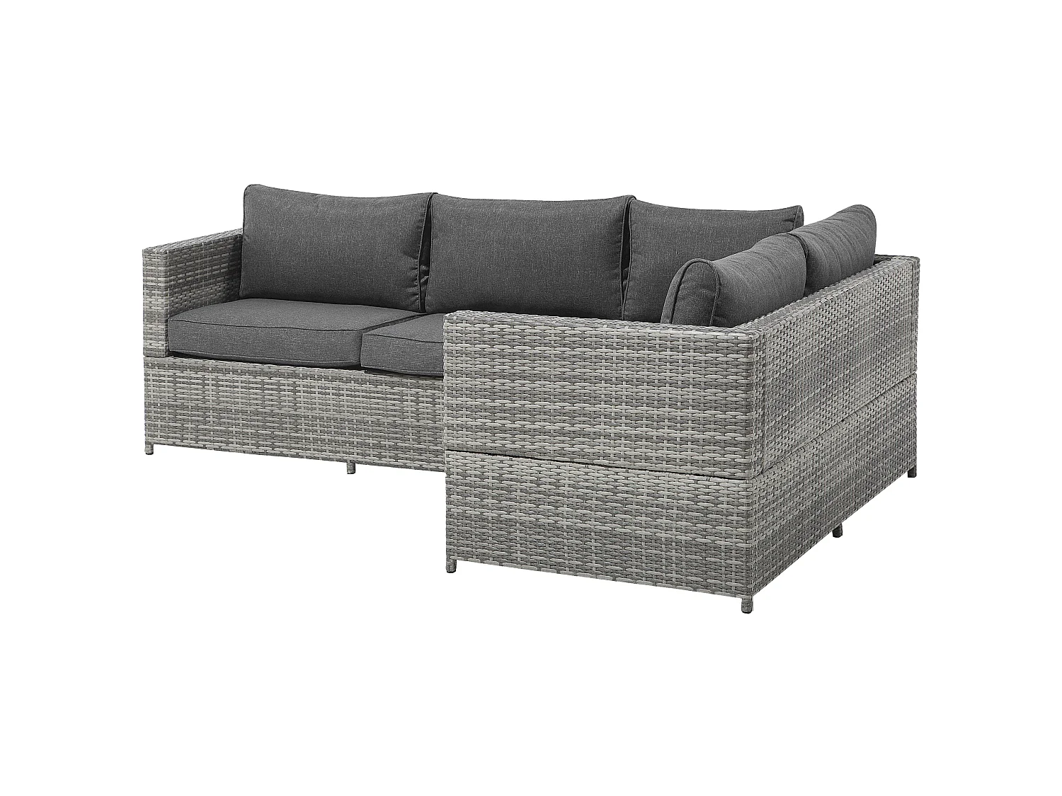 Set di divani angolari da giardino 4 posti AVOLA Lato Sinistro Grigio