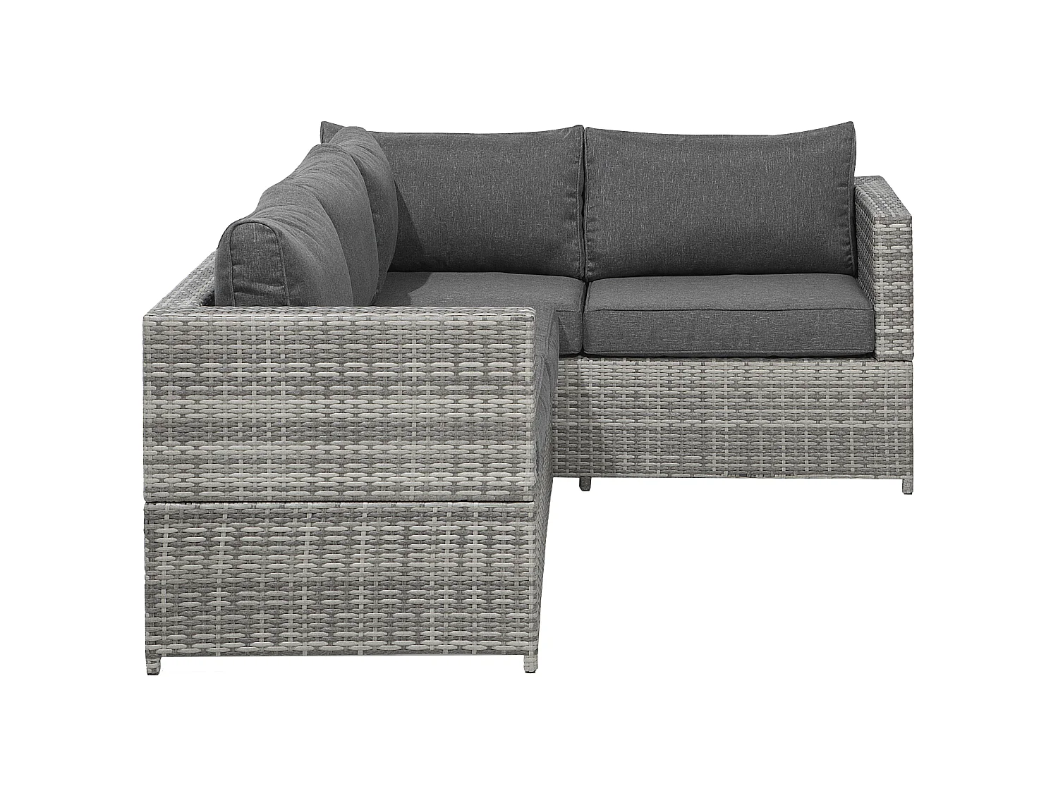 Set di divani angolari da giardino 4 posti AVOLA Lato Sinistro Grigio