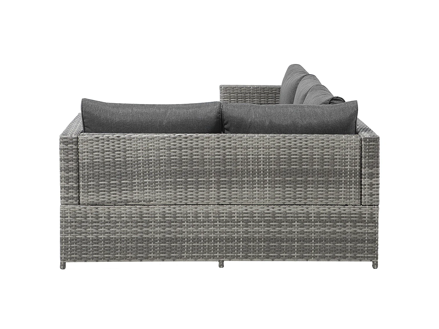 Set di divani angolari da giardino 4 posti AVOLA Lato Sinistro Grigio