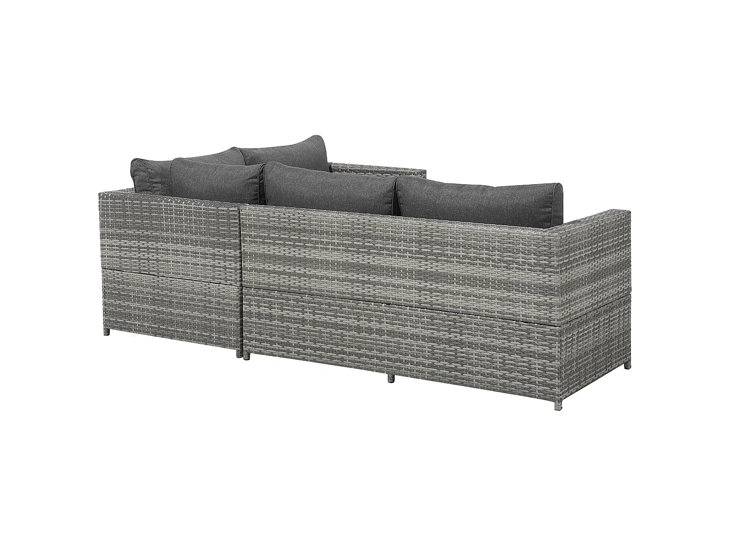 Set di divani angolari da giardino 4 posti AVOLA Lato Sinistro Grigio