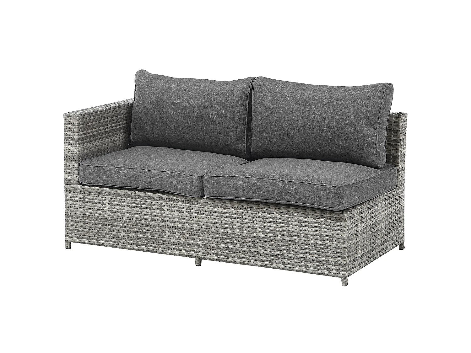 Set di divani angolari da giardino 4 posti AVOLA Lato Sinistro Grigio