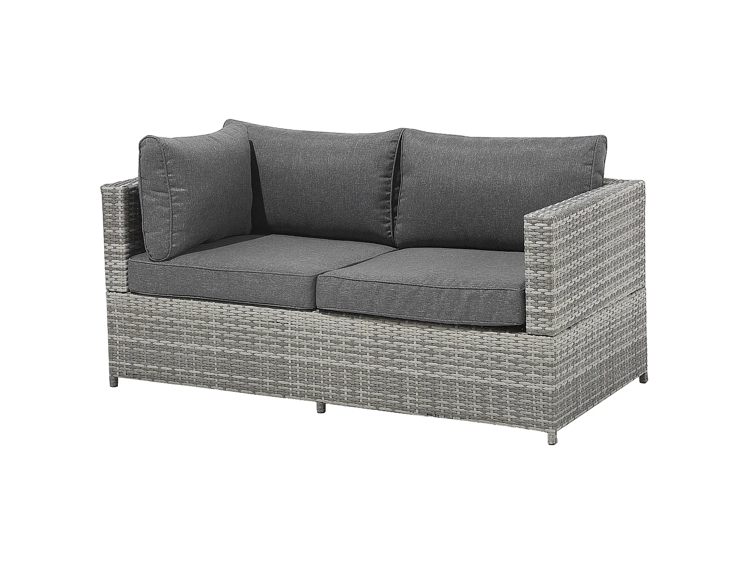 Set di divani angolari da giardino 4 posti AVOLA Lato Sinistro Grigio