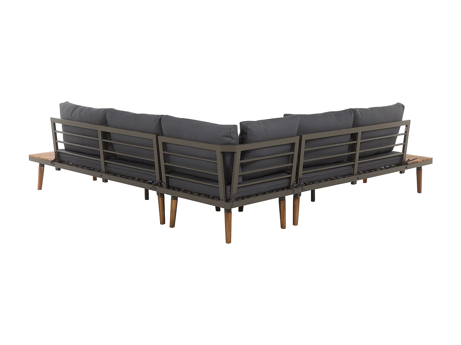 Tuin hoekloungeset met tafel 5-zitter CORATO Acaciahout Grijs