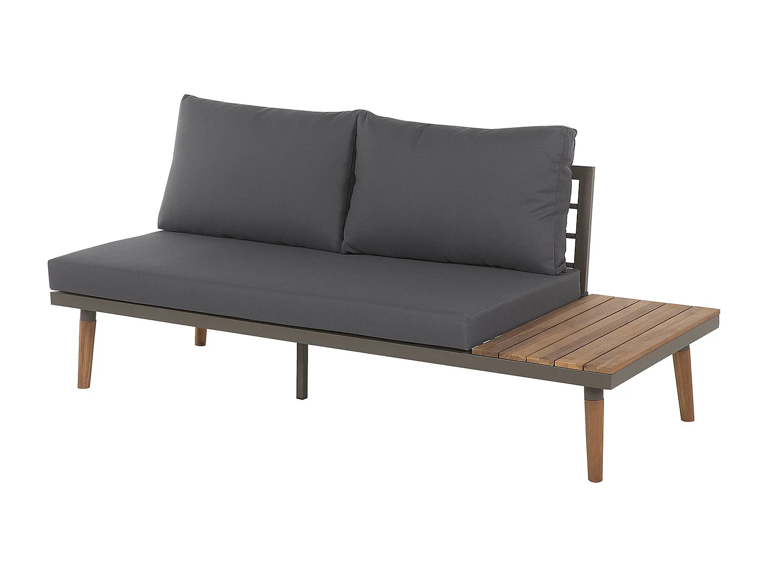 Tuin hoekloungeset met tafel 5-zitter CORATO Acaciahout Grijs