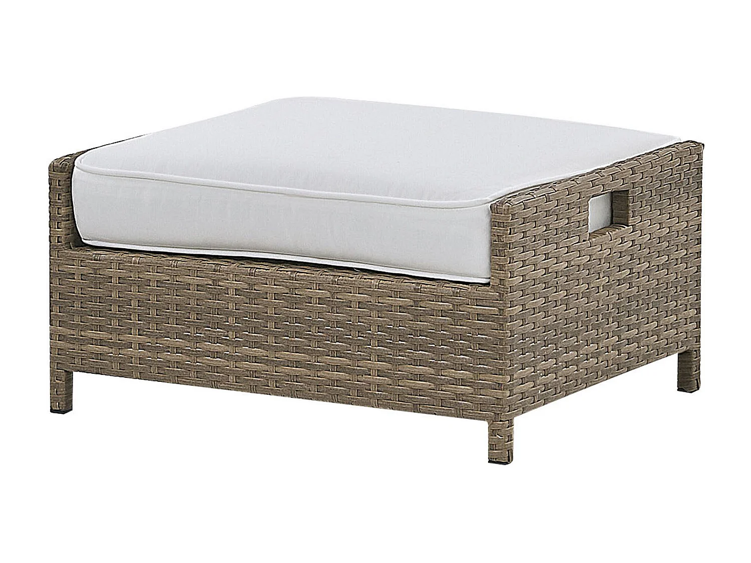 Set salotto da giardino con tavolo e pouf 5 posti BELLUNO Bianco