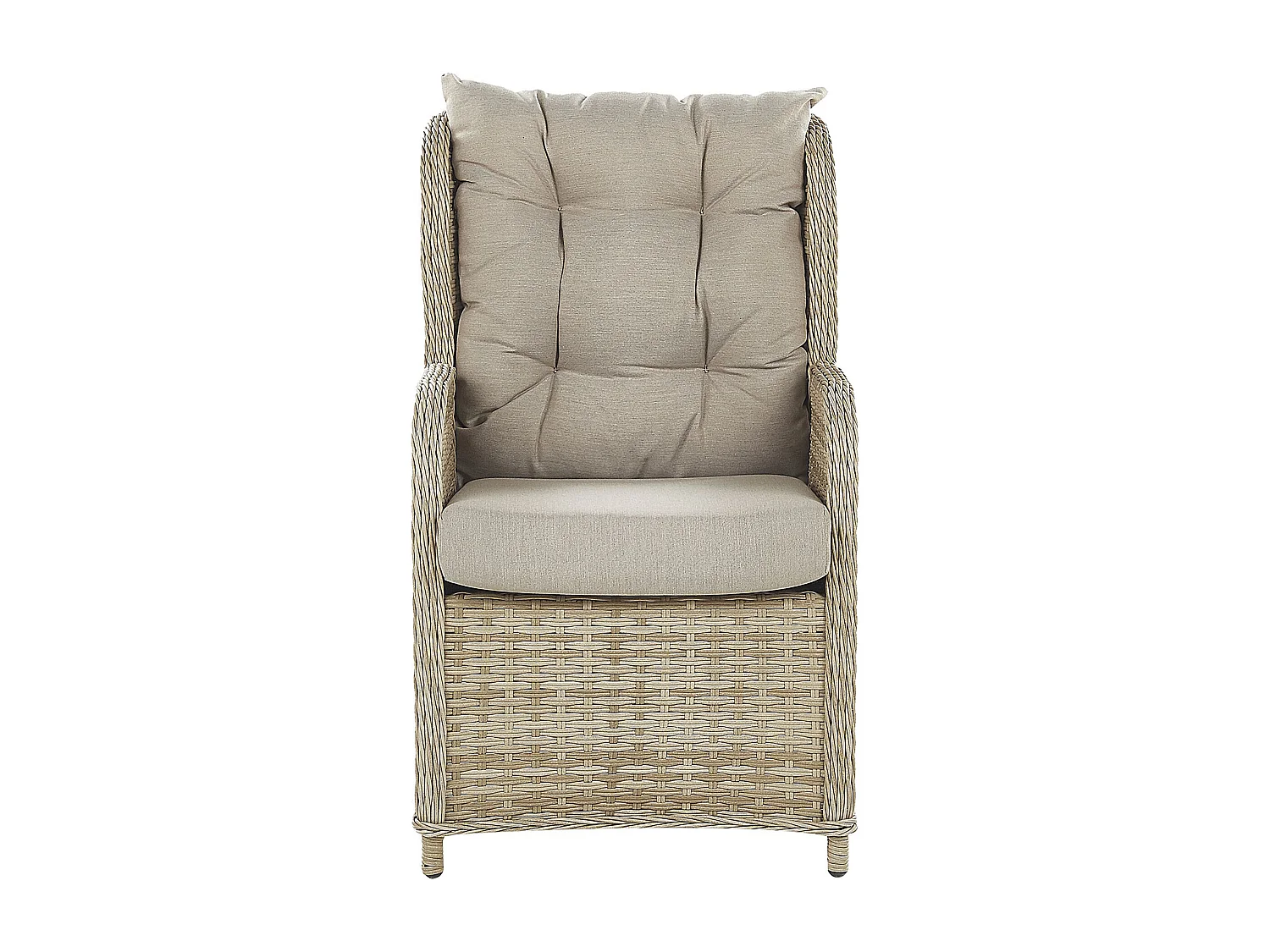 Lounge Set mit Tisch und Ottomane 2-Sitzer PONZA Polyrattan Beige