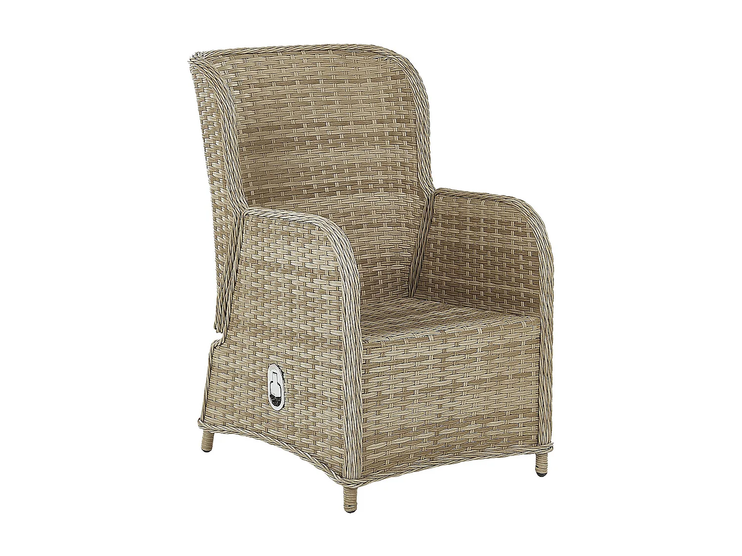 Ensemble de salon de jardin avec table et ottoman 2 places PONZA Beige