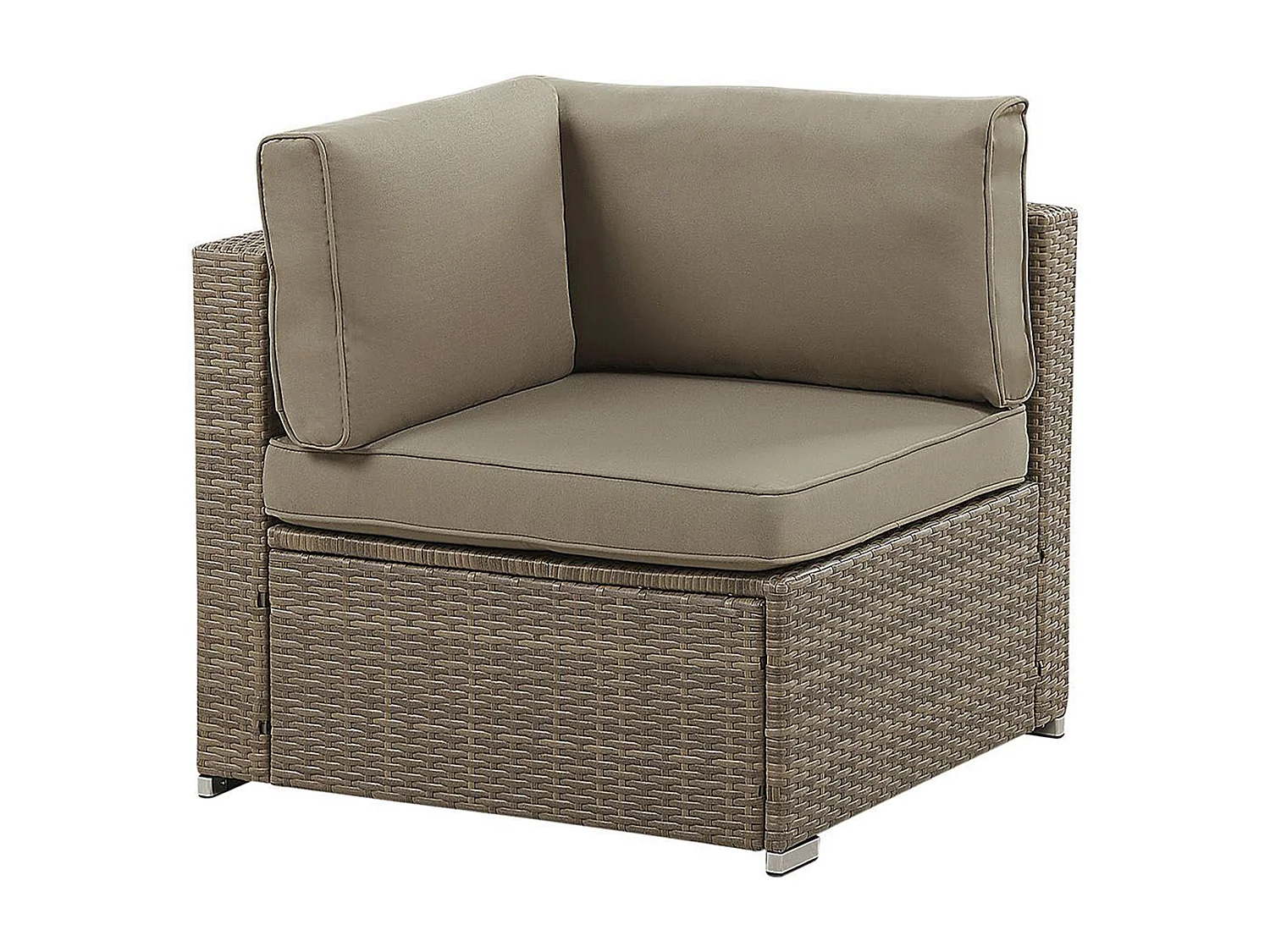 Ensemble de canapés d'angle de jardin 6 places BELVEDERE Polyrotin Marron