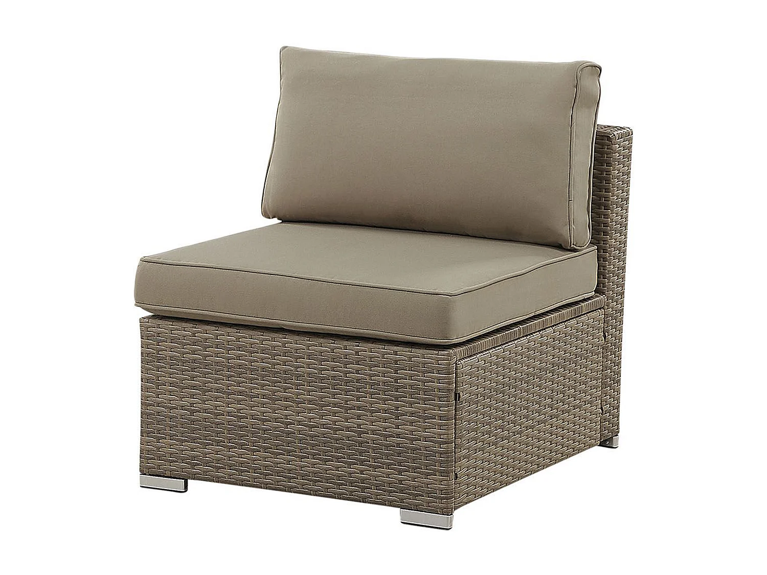 Ensemble de canapés d'angle de jardin 6 places BELVEDERE Polyrotin Marron