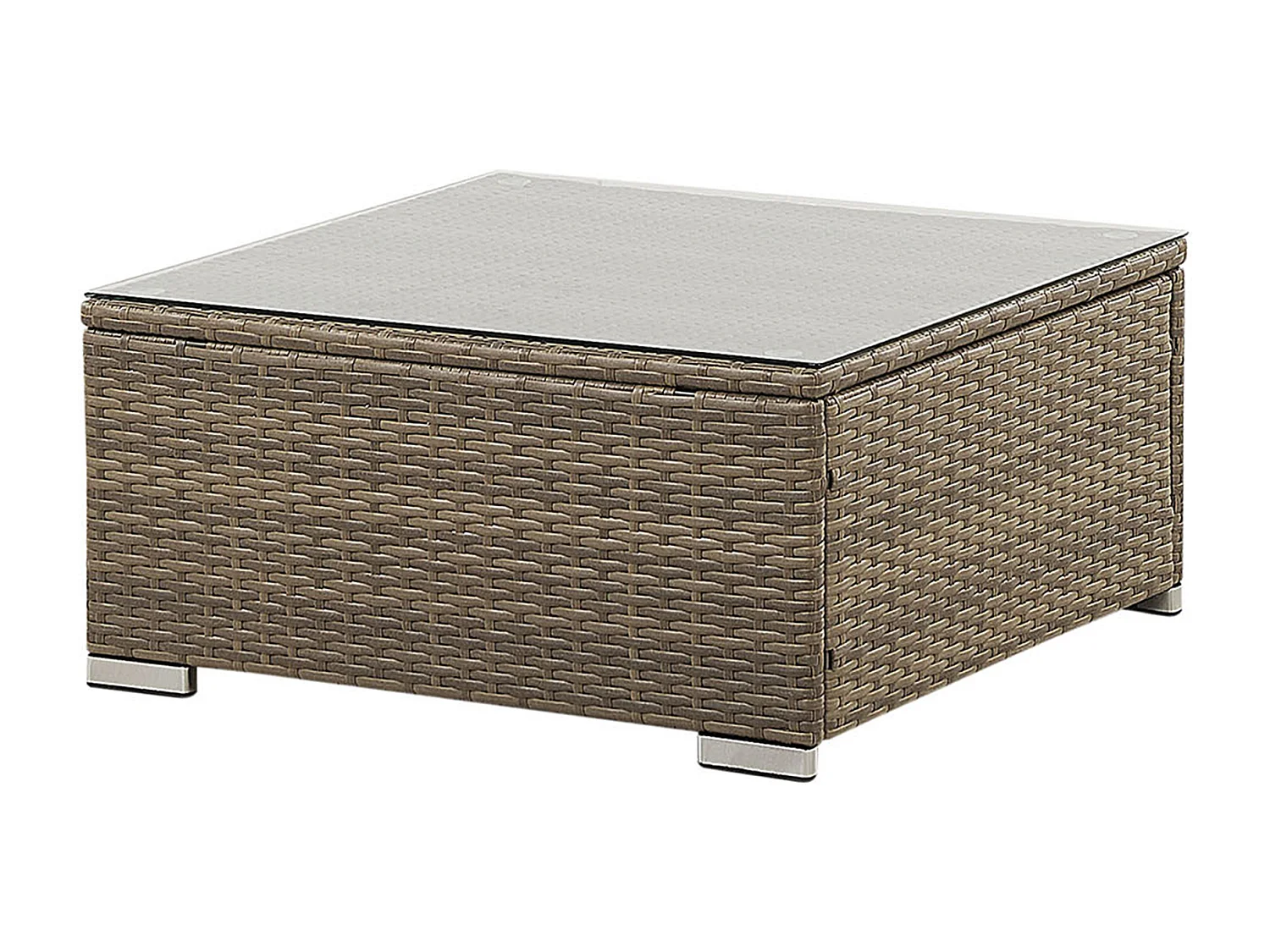 Ensemble de canapés d'angle de jardin 6 places BELVEDERE Polyrotin Marron