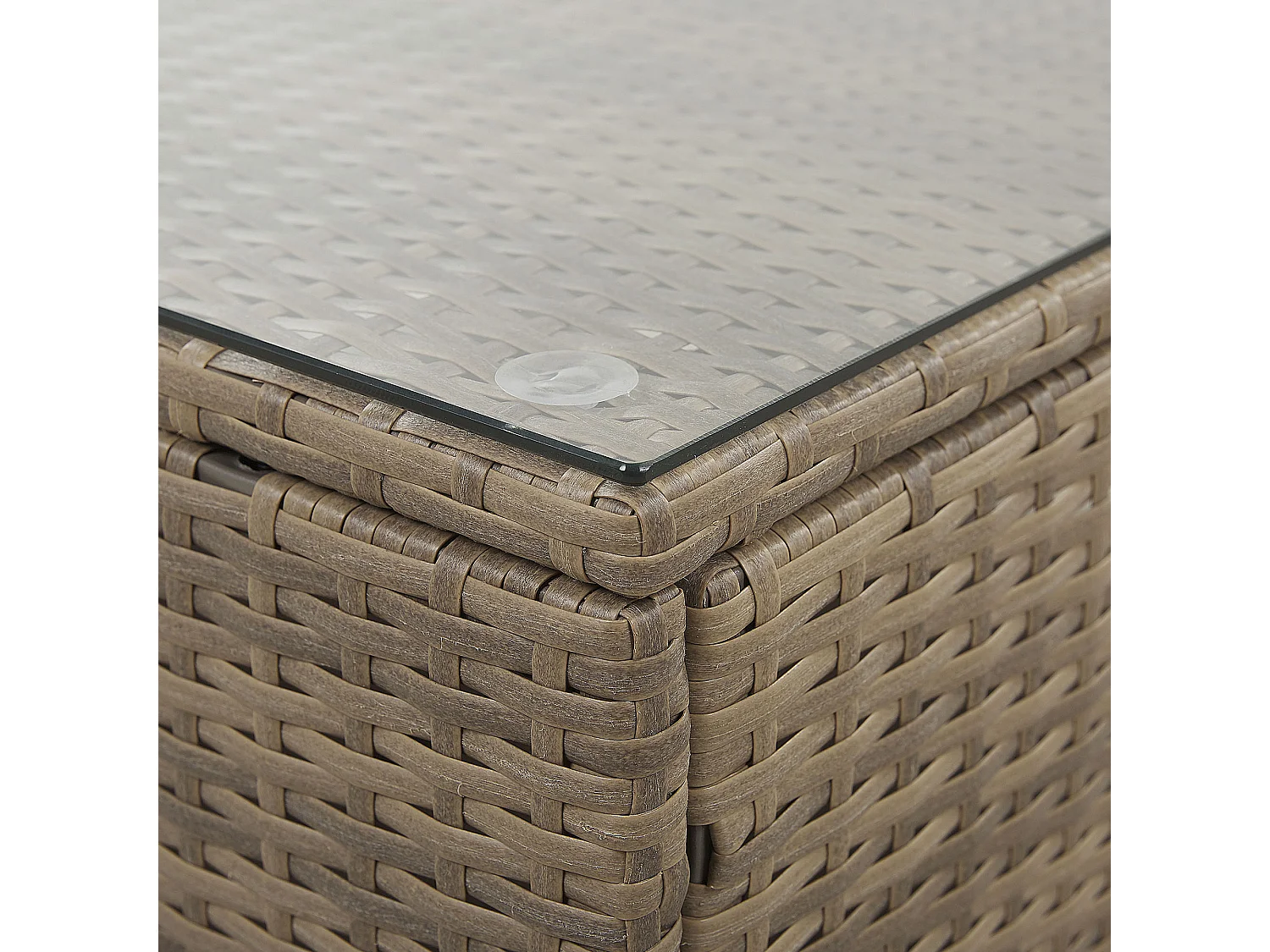 Ensemble de canapés d'angle de jardin 6 places BELVEDERE Polyrotin Marron