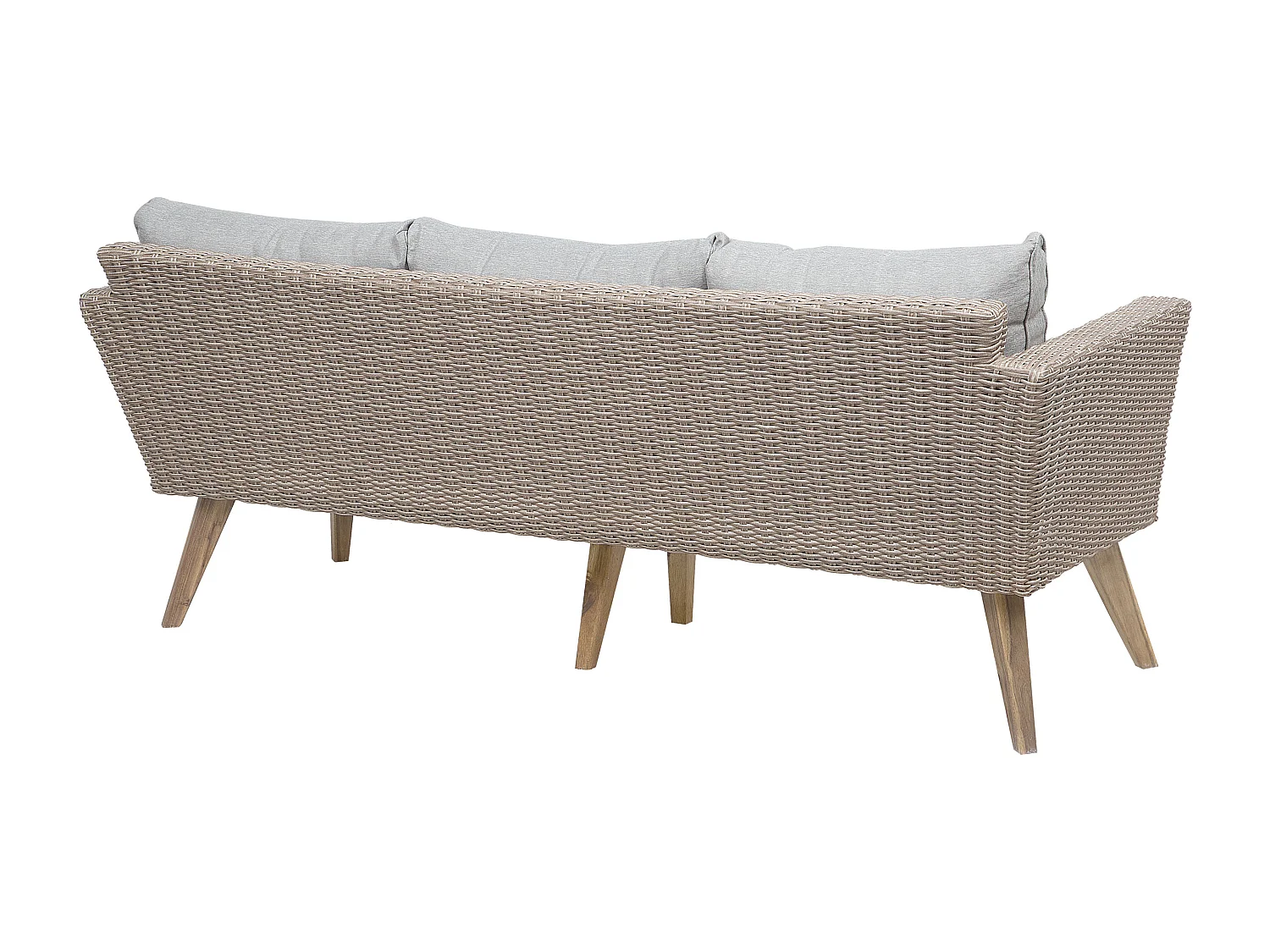 Ensemble de salon de jardin avec table 5 places VITTORIA Gris