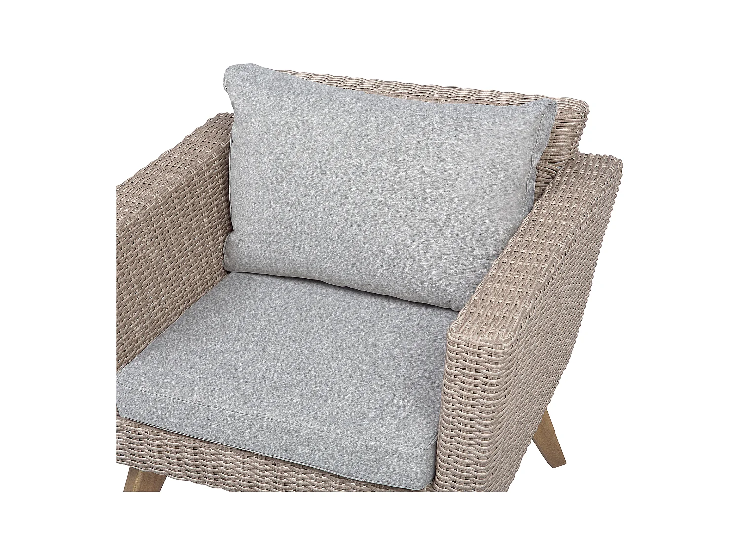 Ensemble de salon de jardin avec table 5 places VITTORIA Gris