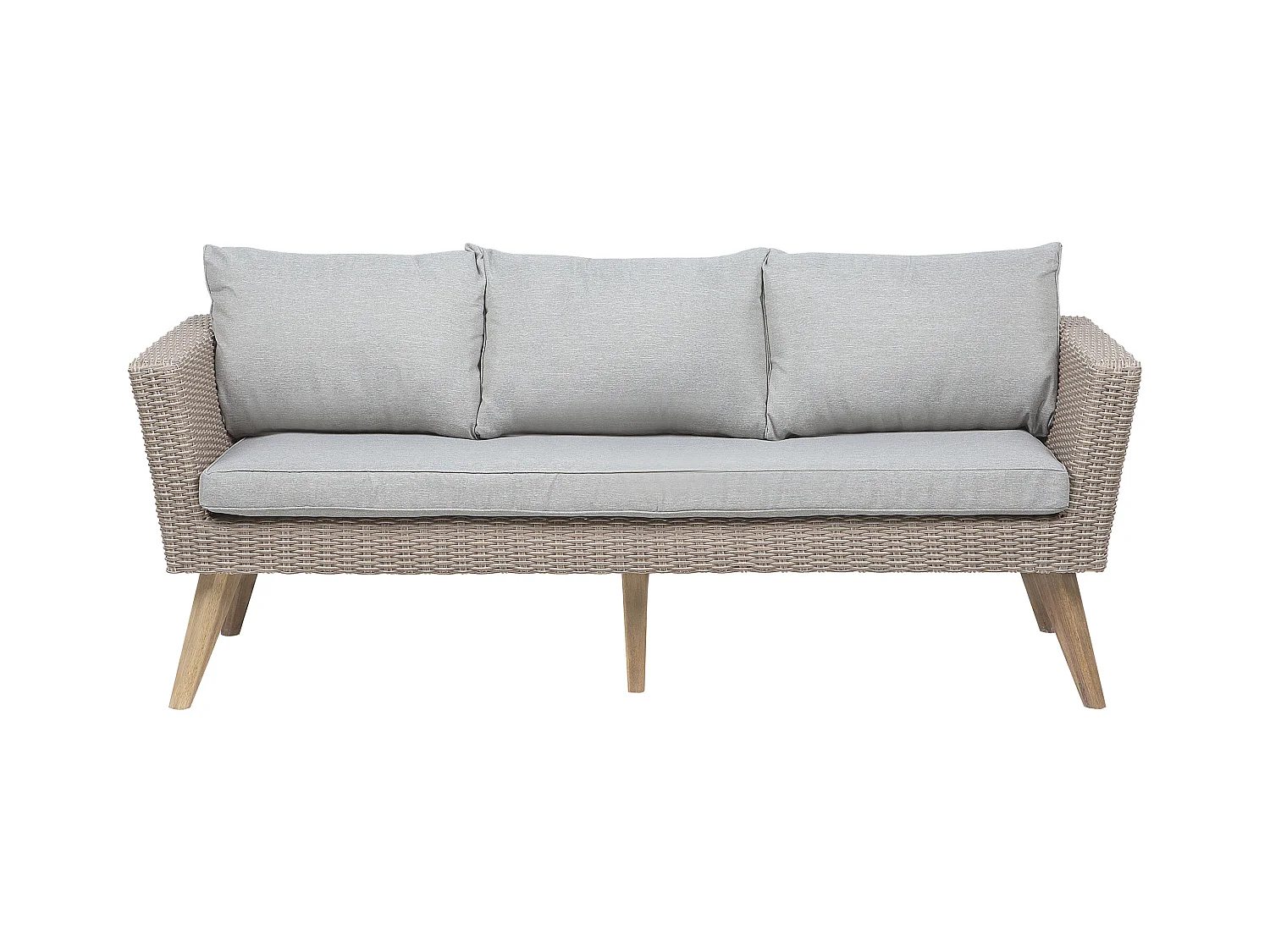 Ensemble de salon de jardin avec table 5 places VITTORIA Gris