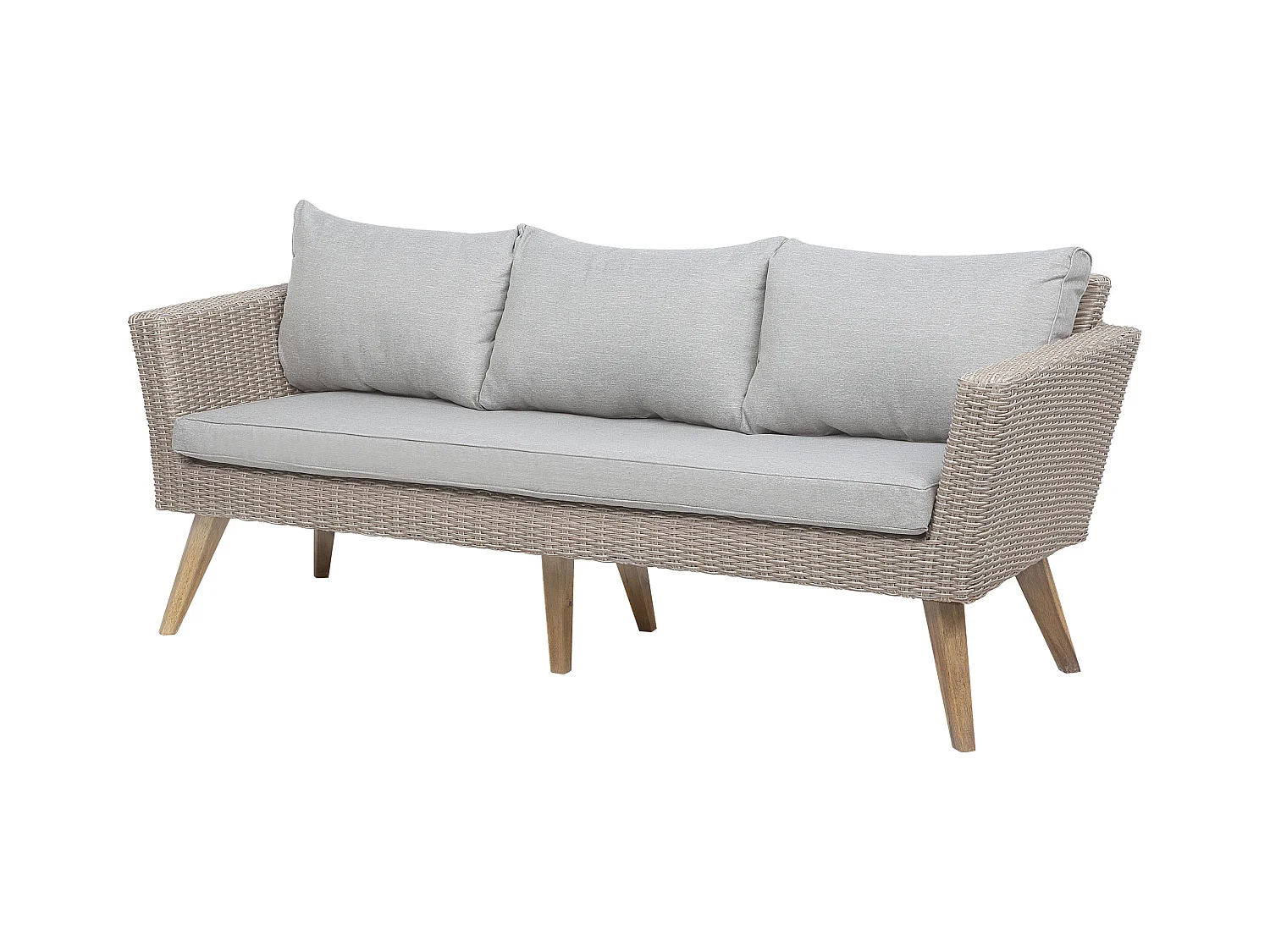 Ensemble de salon de jardin avec table 5 places VITTORIA Gris