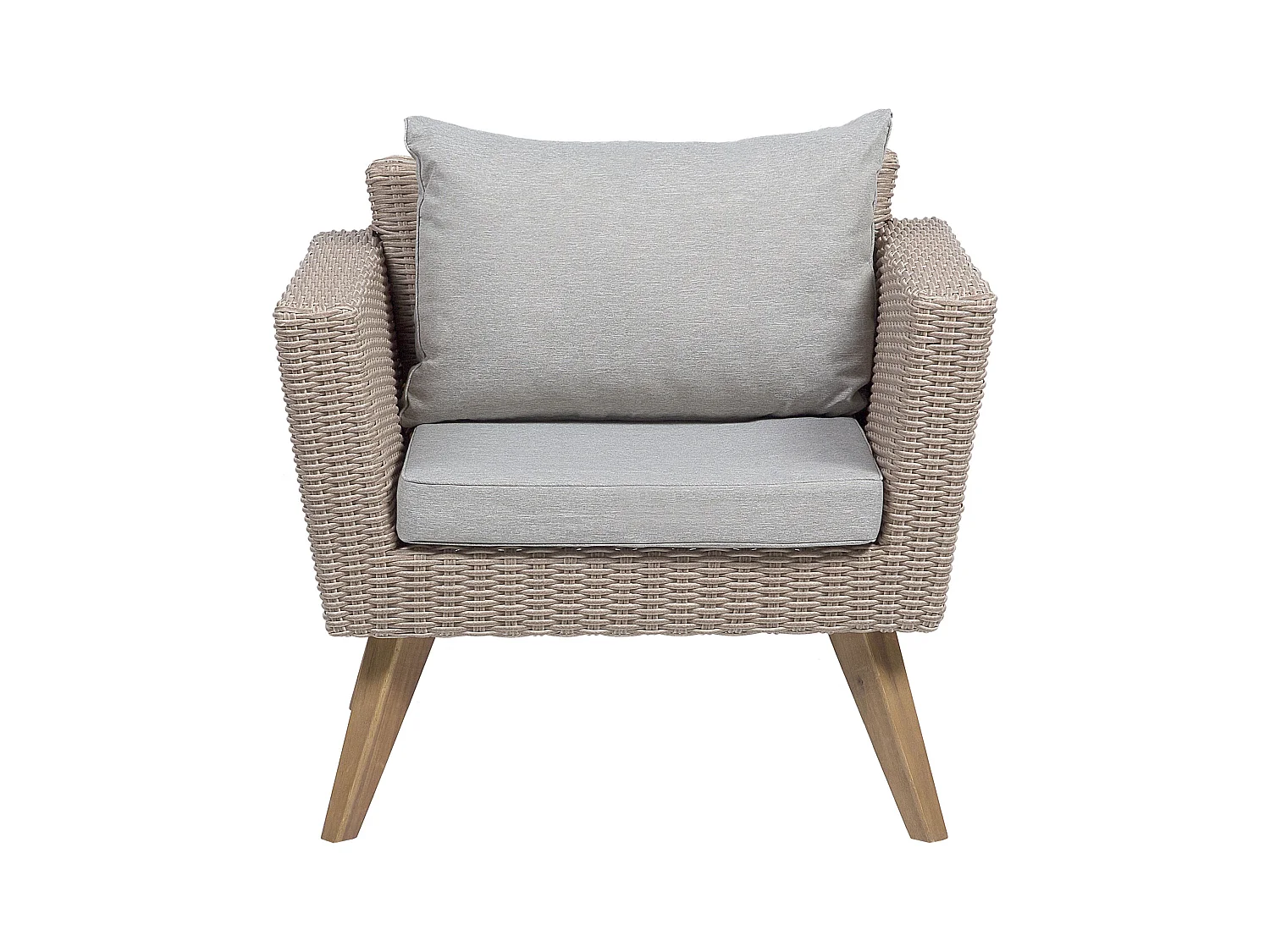 Ensemble de salon de jardin avec table 5 places VITTORIA Gris