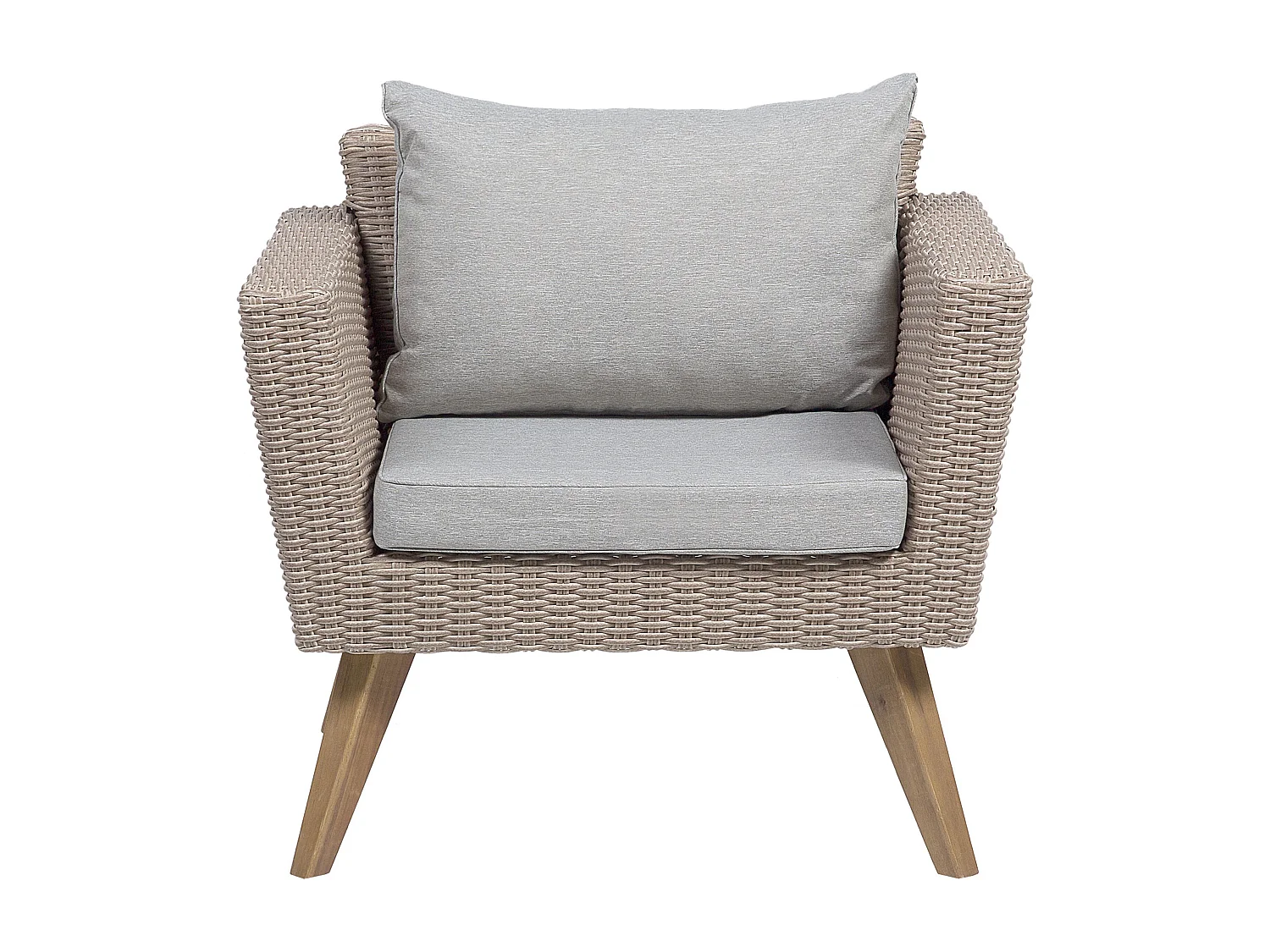 Ensemble de salon de jardin avec table 5 places VITTORIA Gris