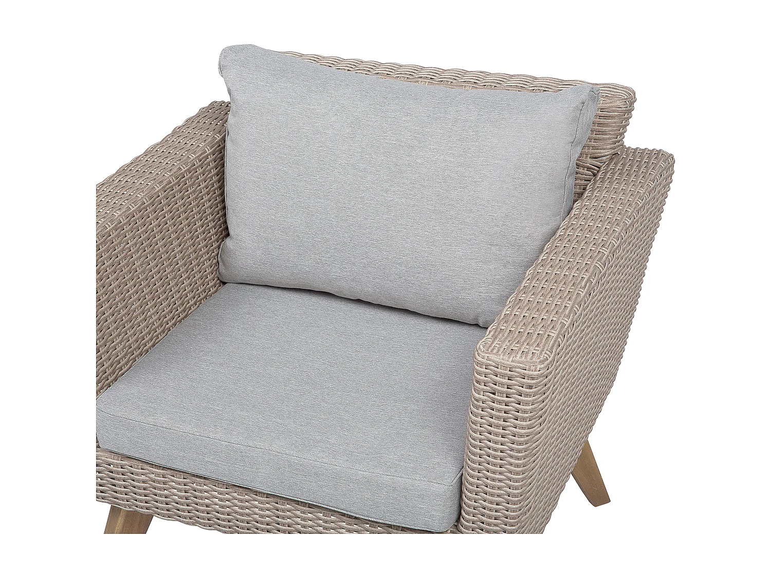 Ensemble de salon de jardin avec table 5 places VITTORIA Gris